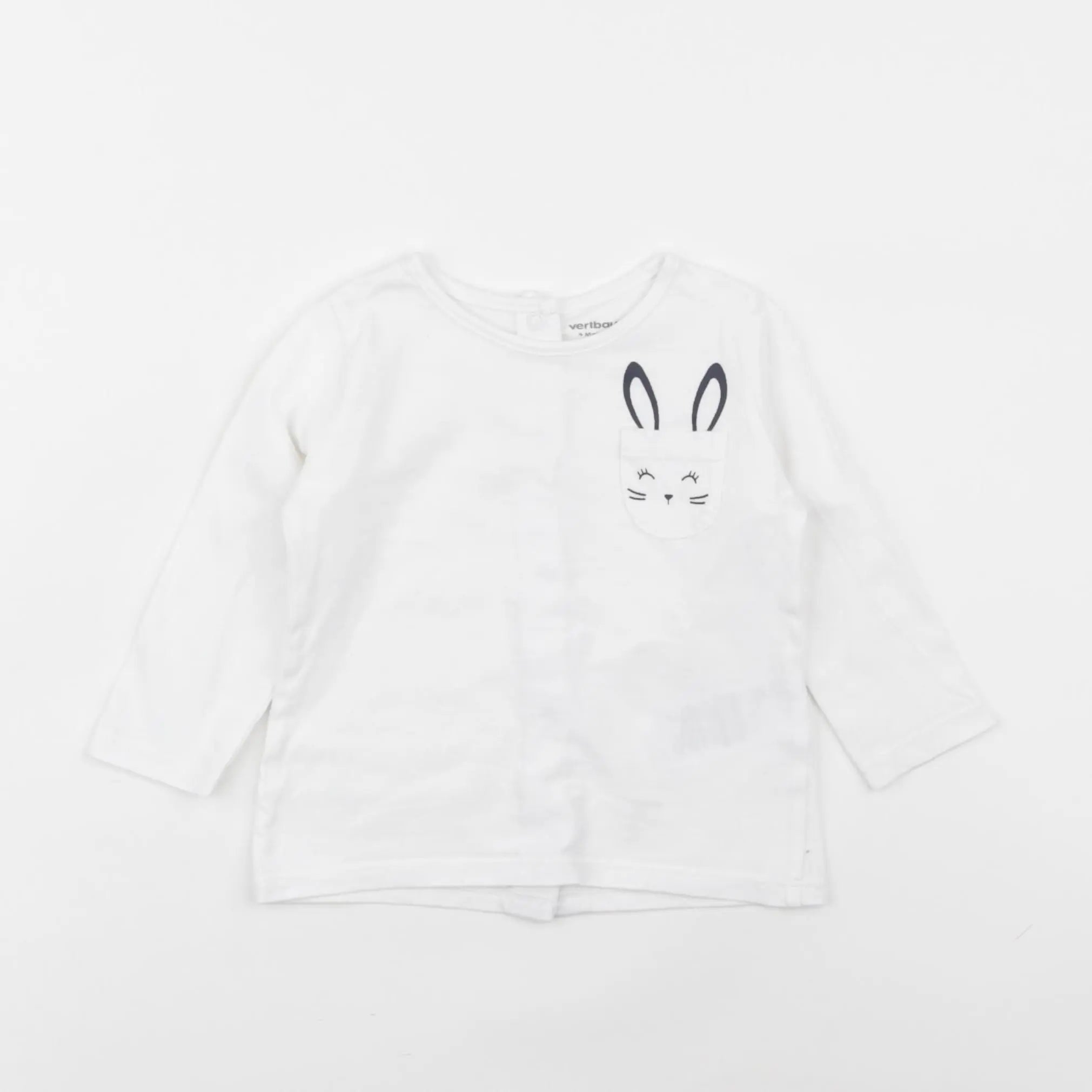 Vertbaudet - tee-shirt blanc - 9 mois