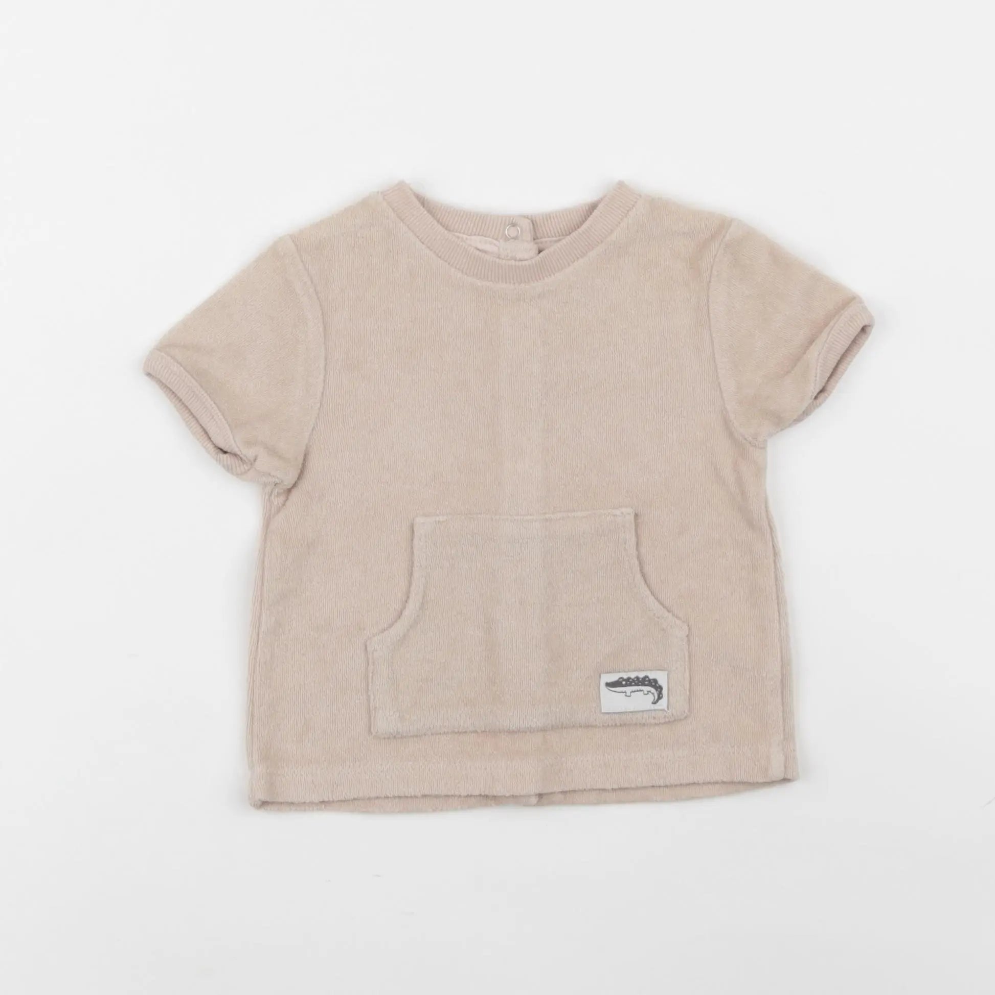 Vertbaudet - tee-shirt beige - 9 mois