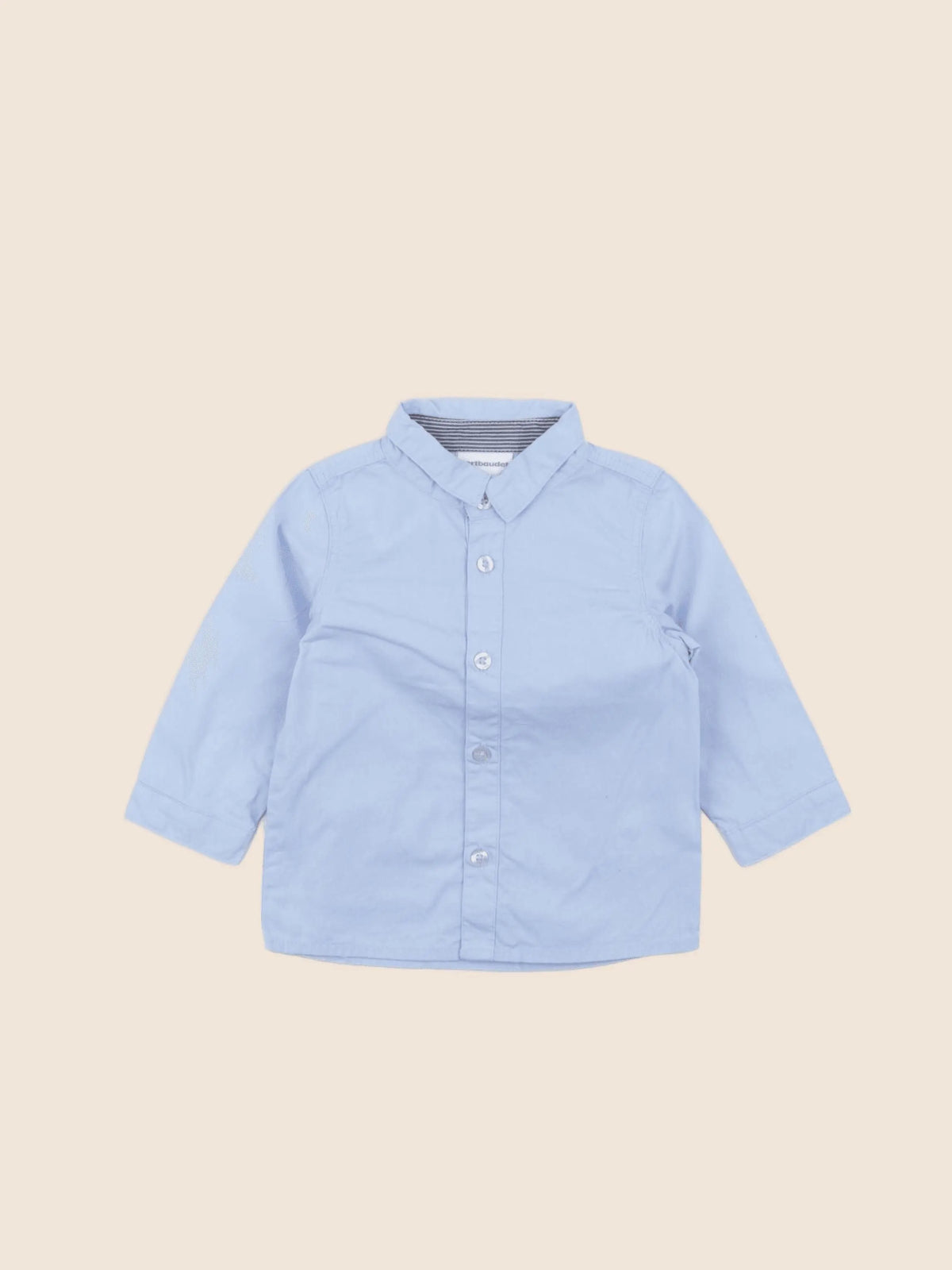 Vertbaudet - chemise bleu - 9 mois