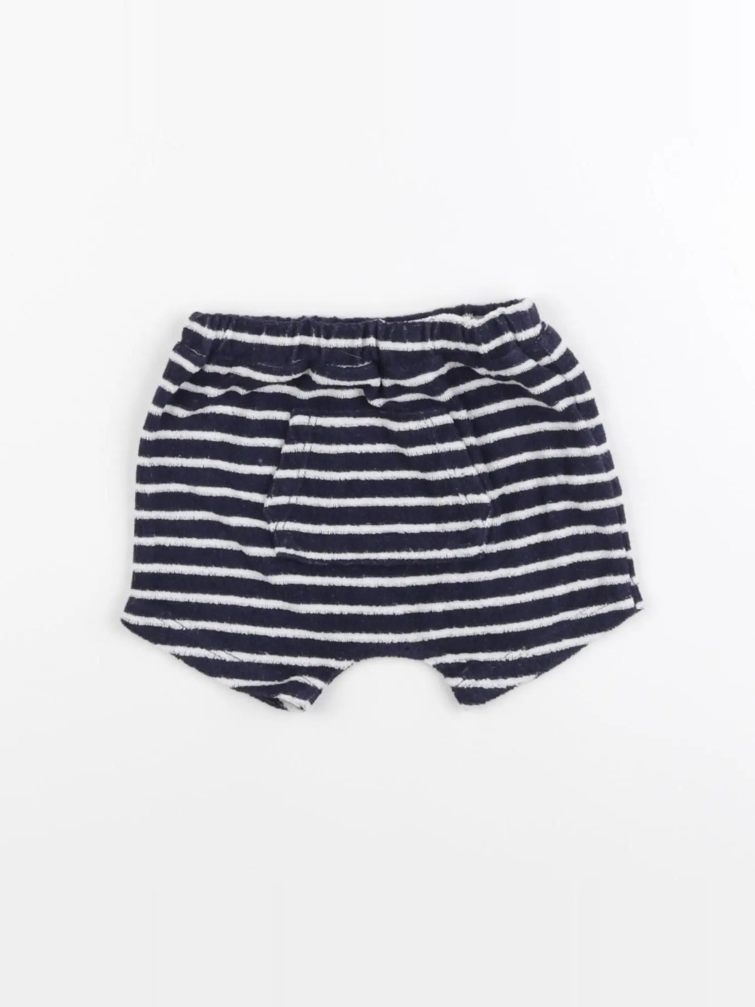 Boutchou - short bleu, blanc - 6 mois