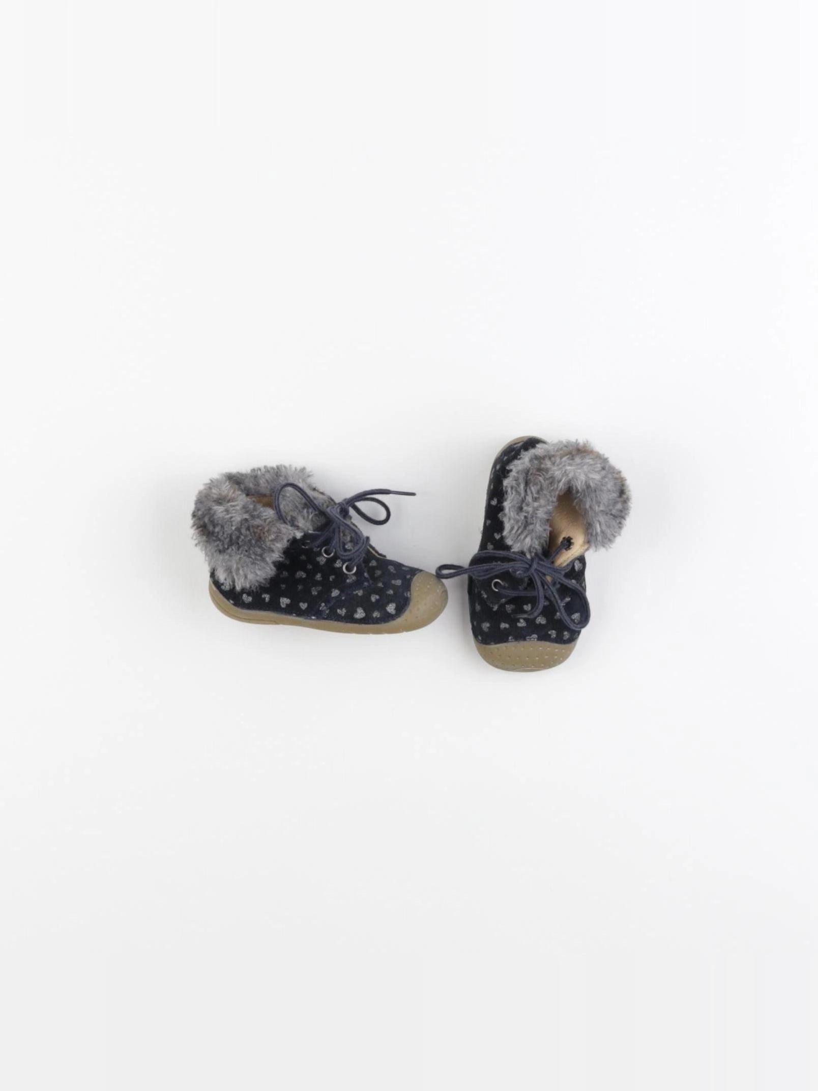 Babybotte - chaussons bleu, argent - pointure 19/20