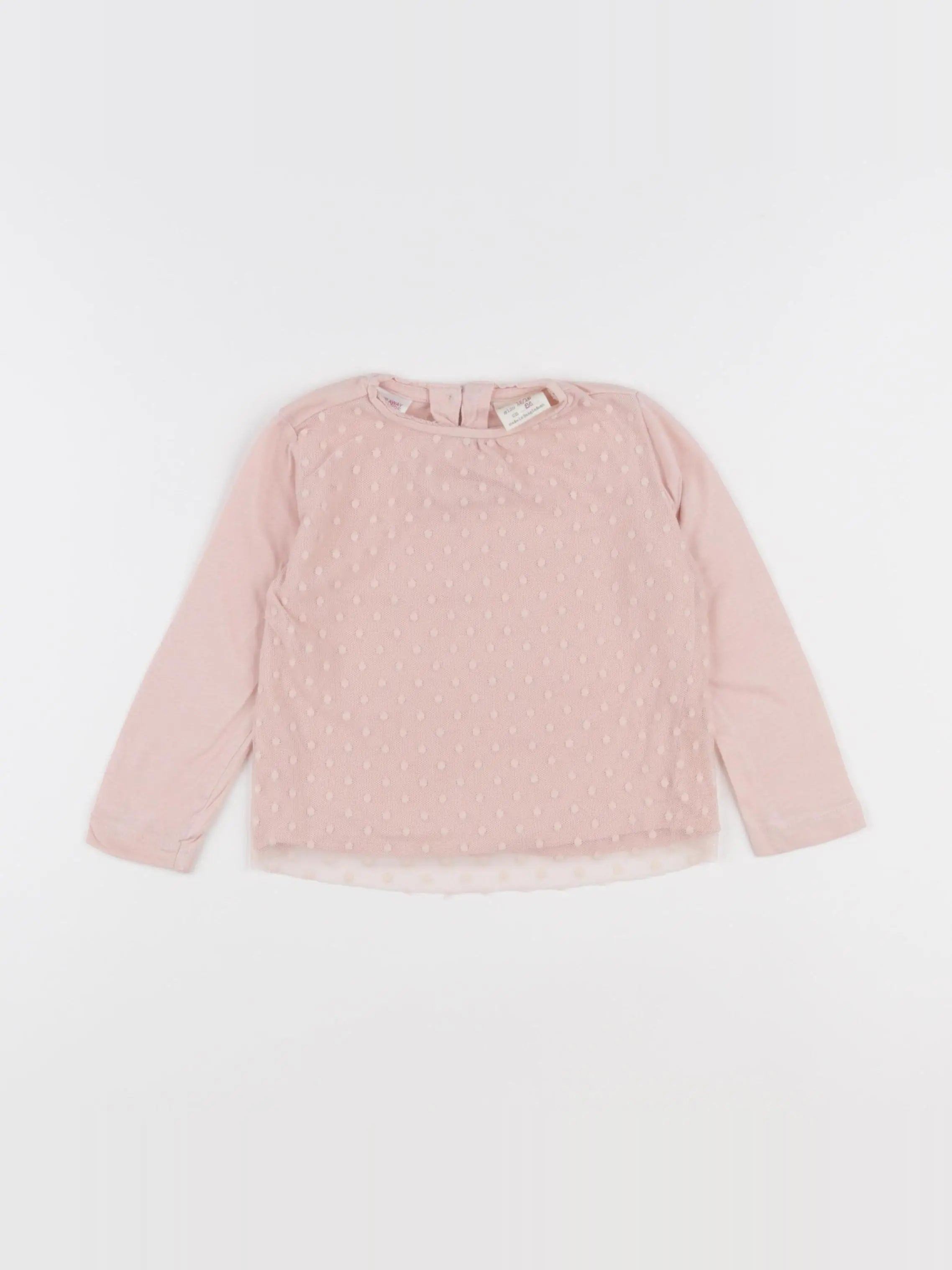 H&M - tee-shirt rose - 12/18 mois