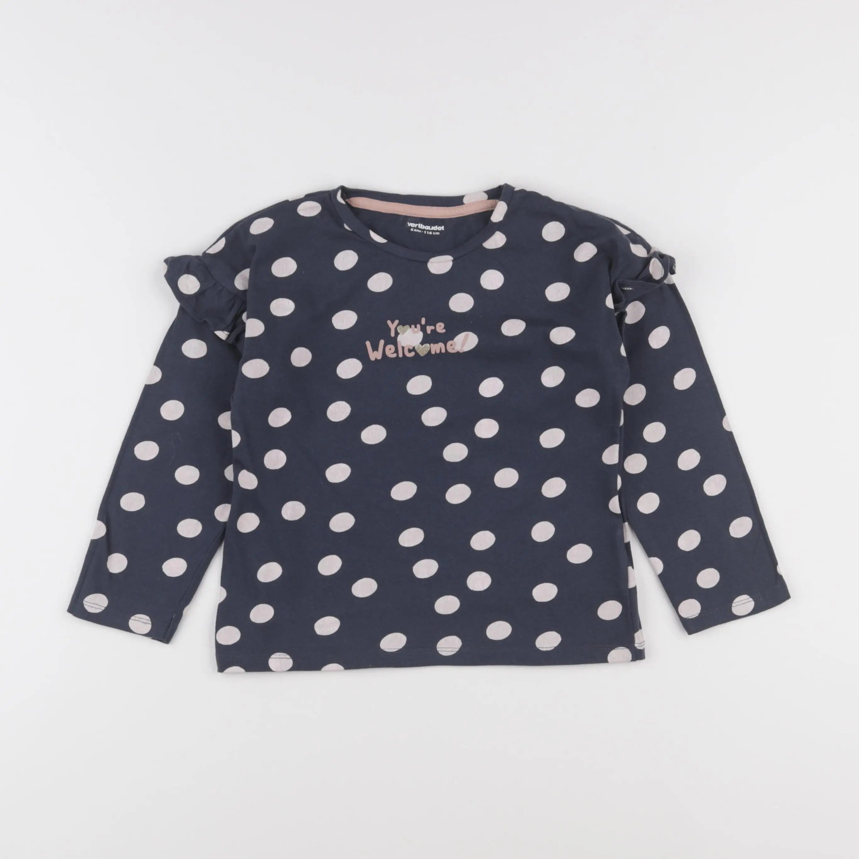 Vertbaudet - tee-shirt bleu - 6 ans