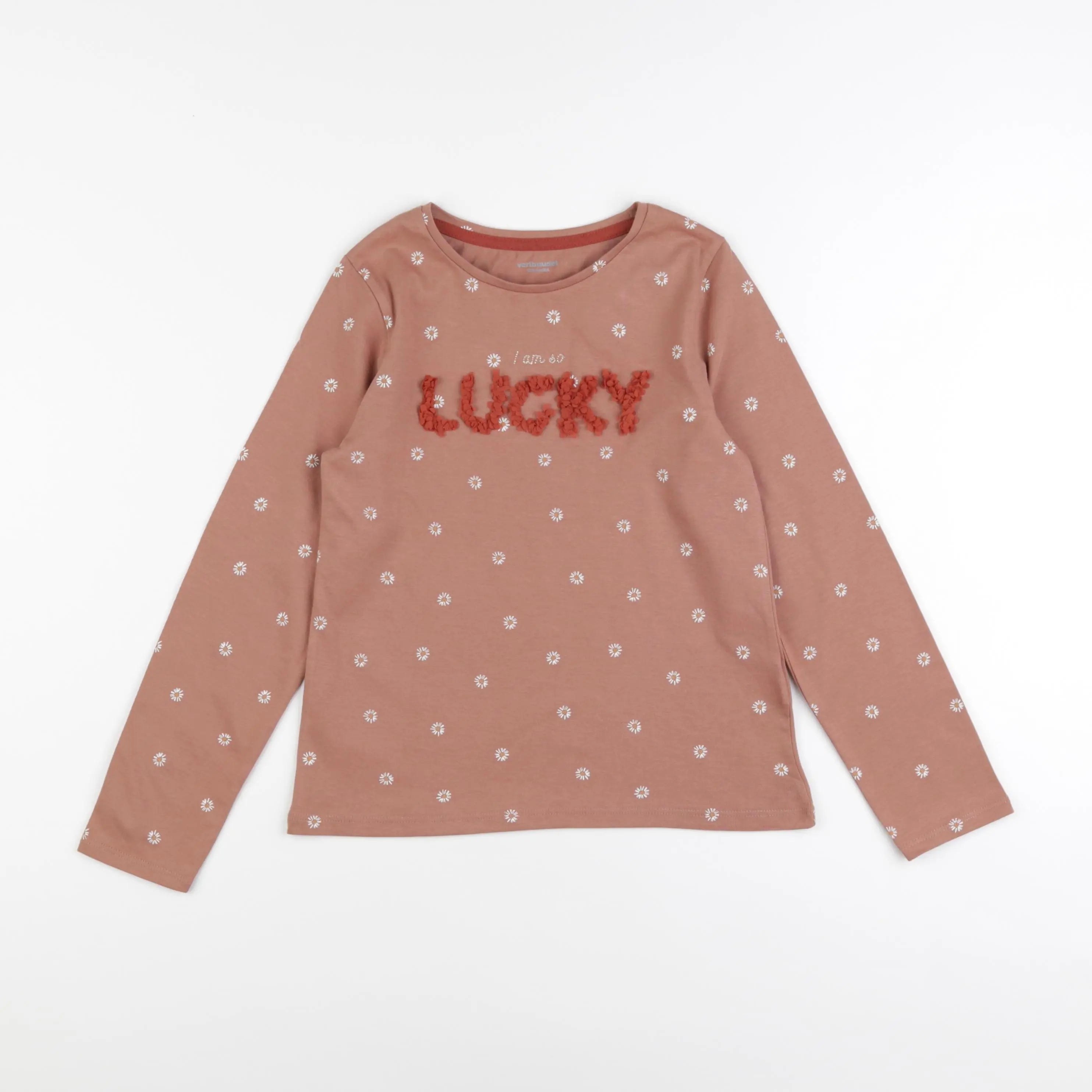 Vertbaudet - tee-shirt marron - 8 ans