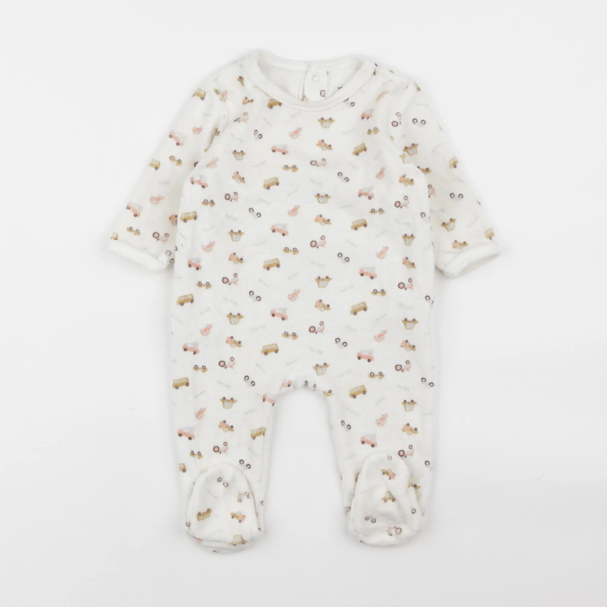 Vertbaudet - pyjama velours beige - 6 mois