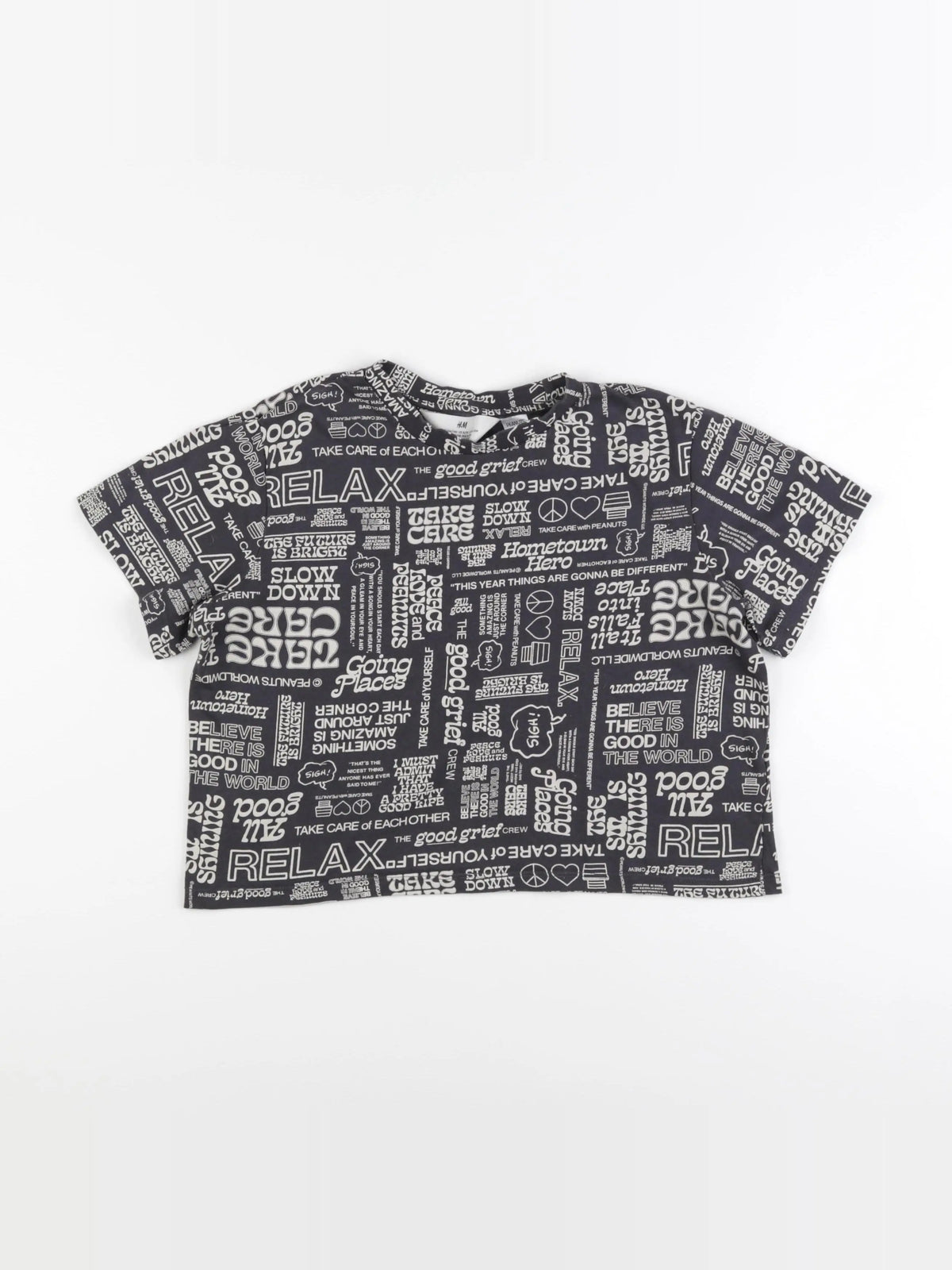 H&M - tee-shirt gris - 8/10 ans