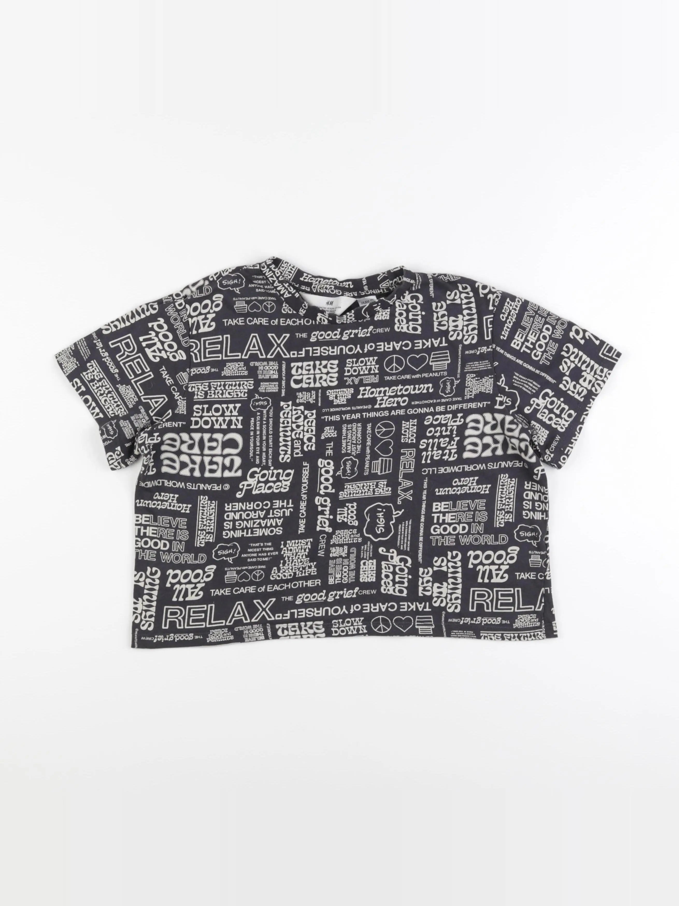 H&M - tee-shirt gris - 8/10 ans