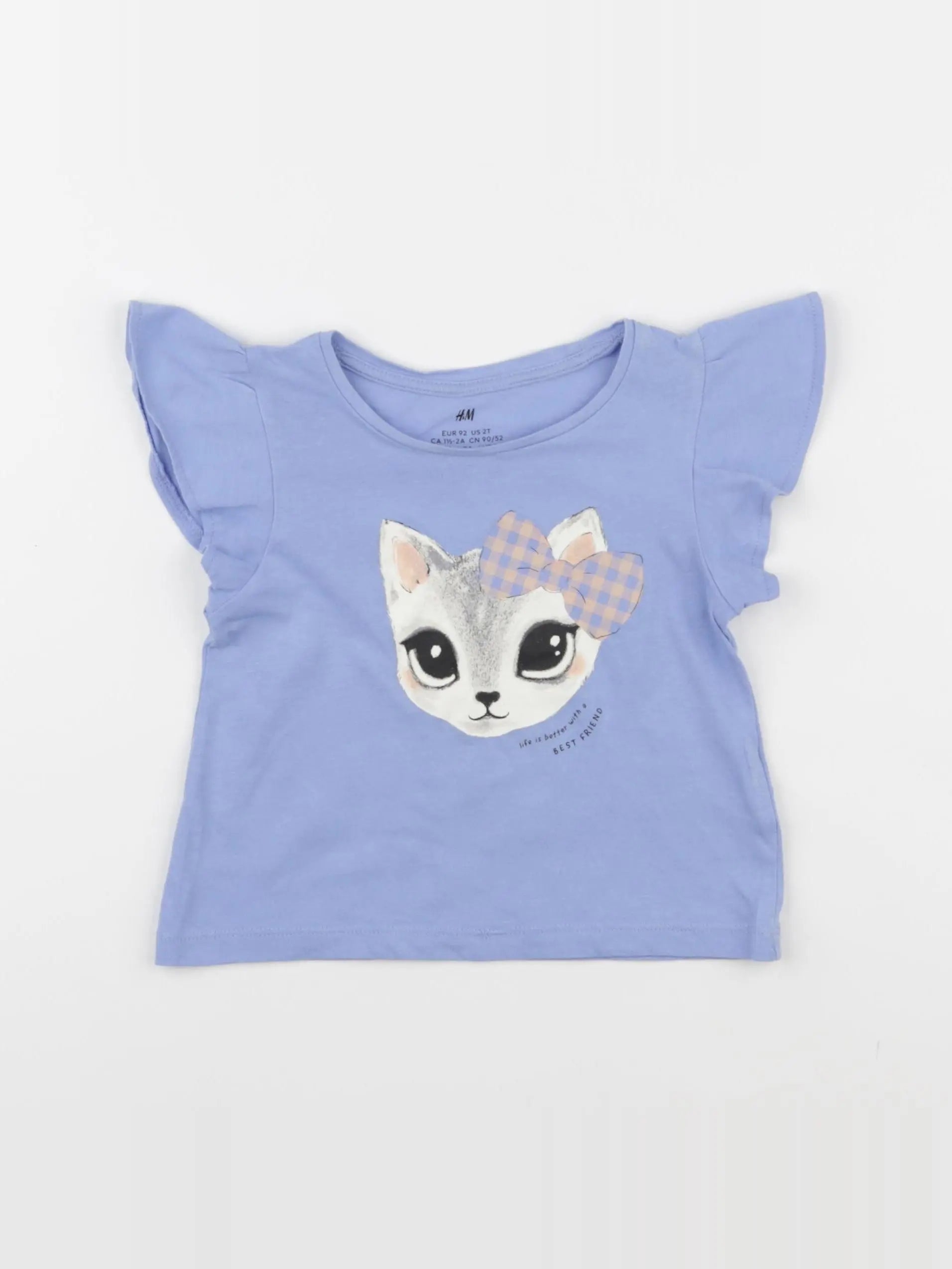 H&M - tee-shirt bleu - 18/24 mois