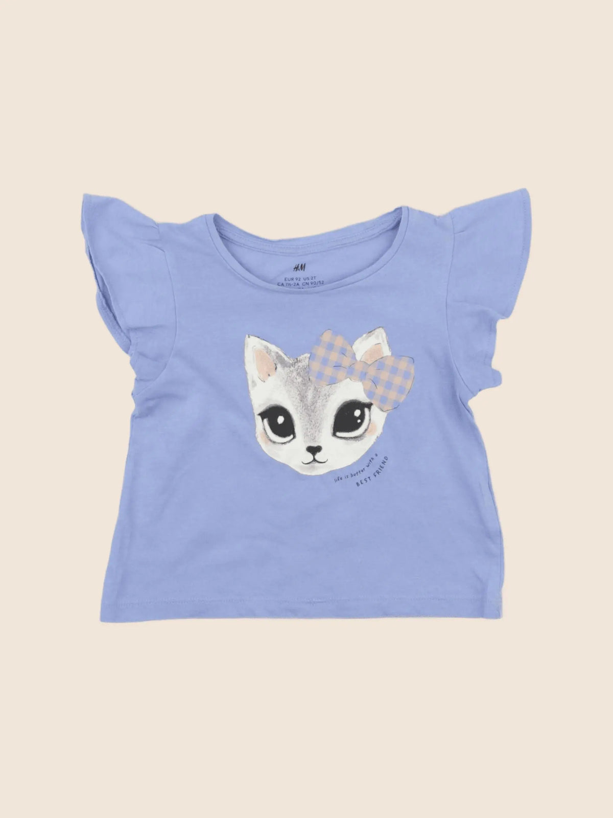 H&M - tee-shirt bleu - 18/24 mois