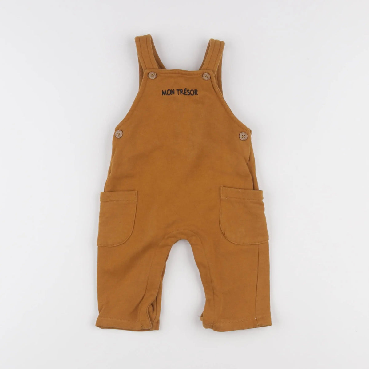 Vertbaudet - salopette marron - 6 mois