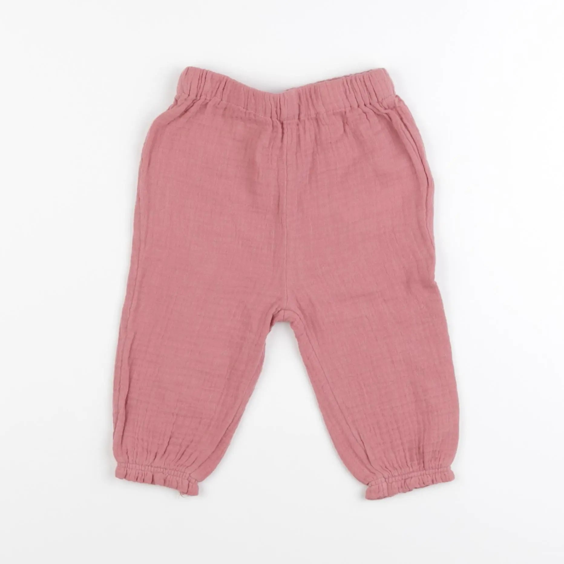 Vertbaudet - pantalon rose - 12 mois