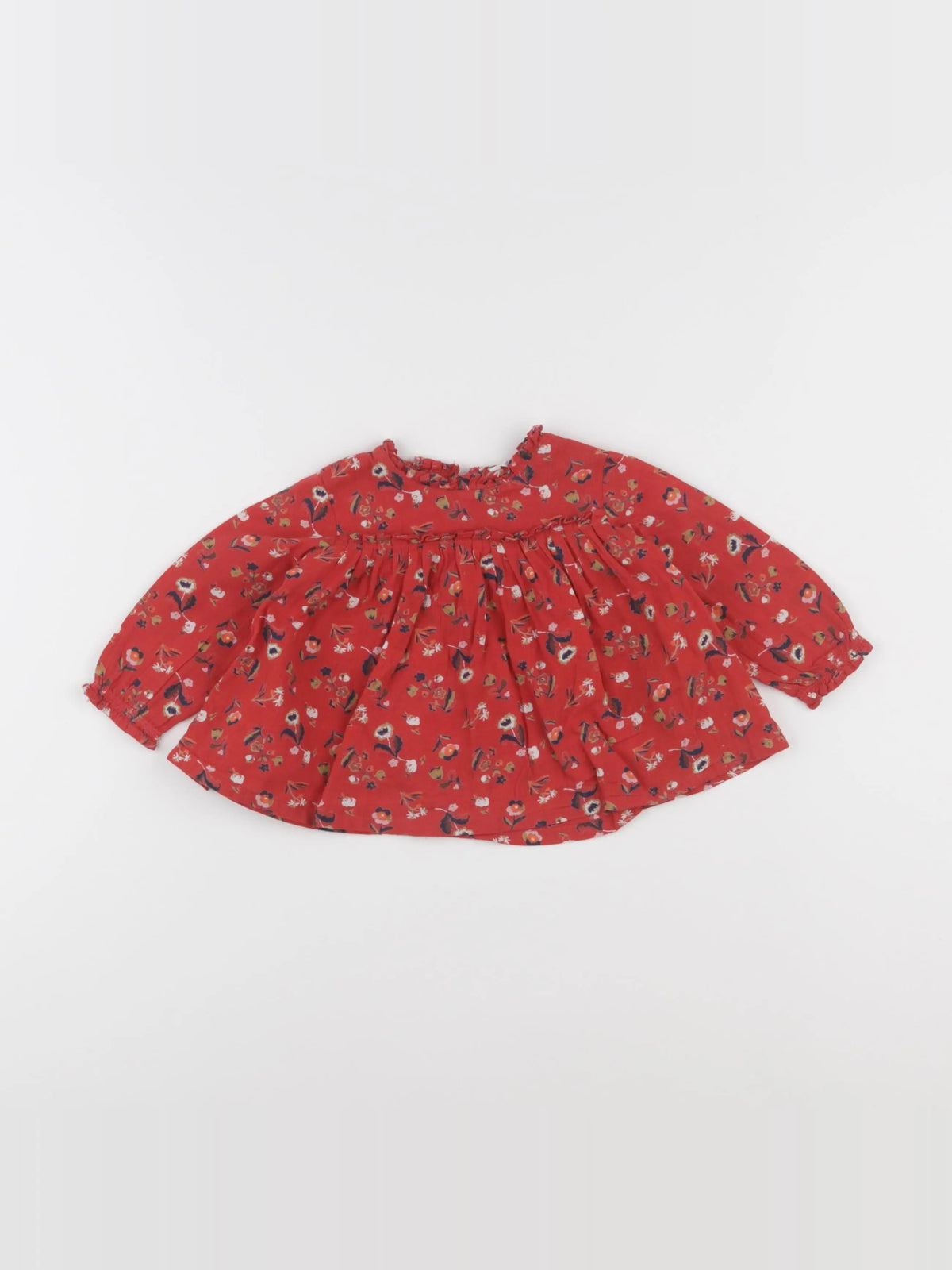 Boutchou - blouse rouge - 6 mois