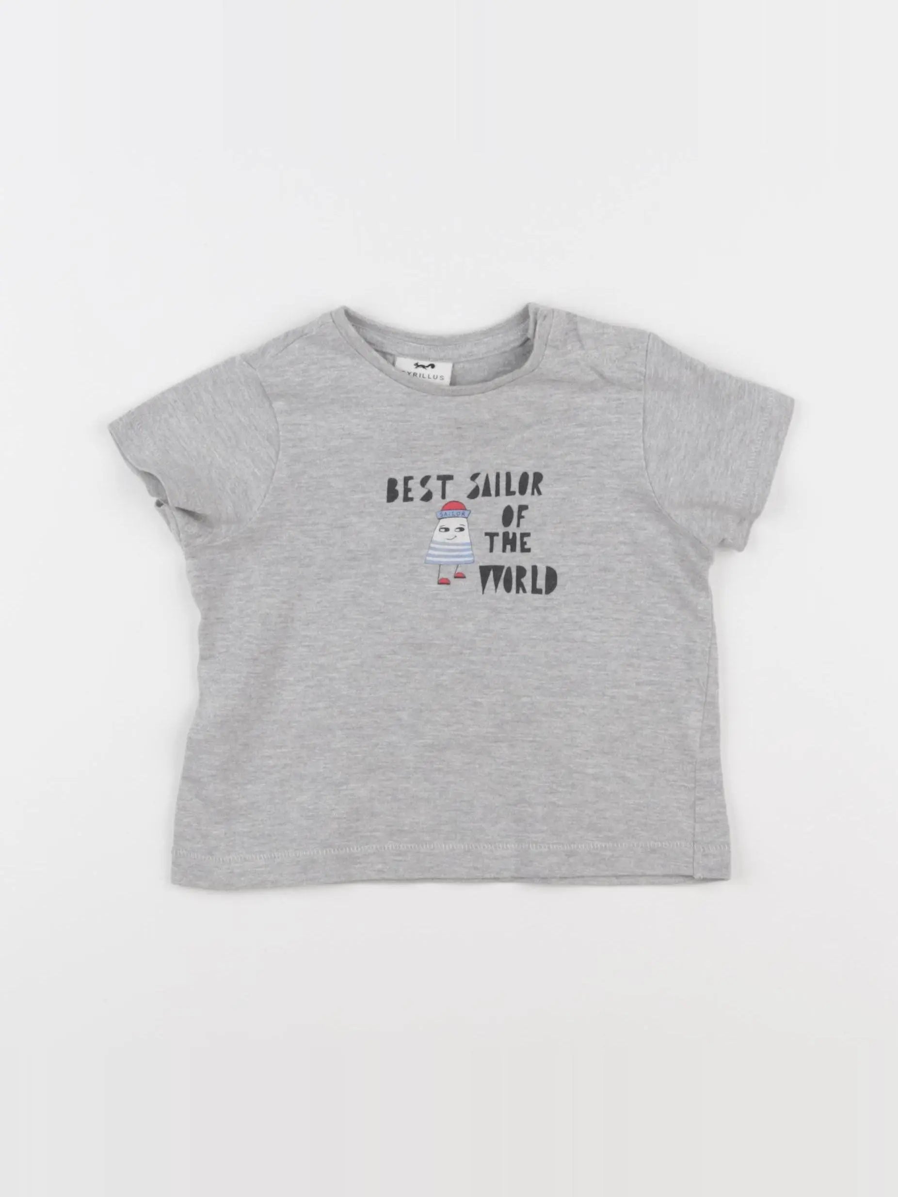 Cyrillus - tee-shirt gris - 9 mois