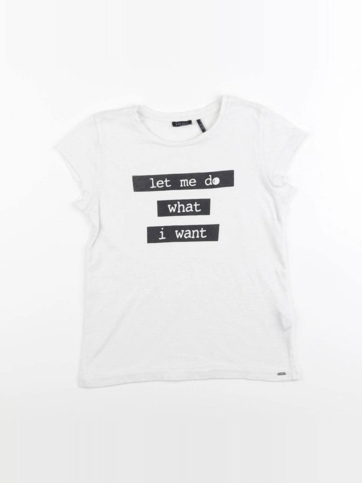 IKKS - tee-shirt blanc, noir - 8 ans