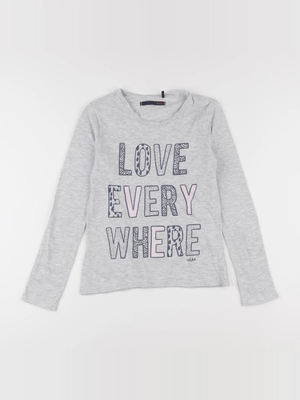 IKKS - tee-shirt gris - 10 ans
