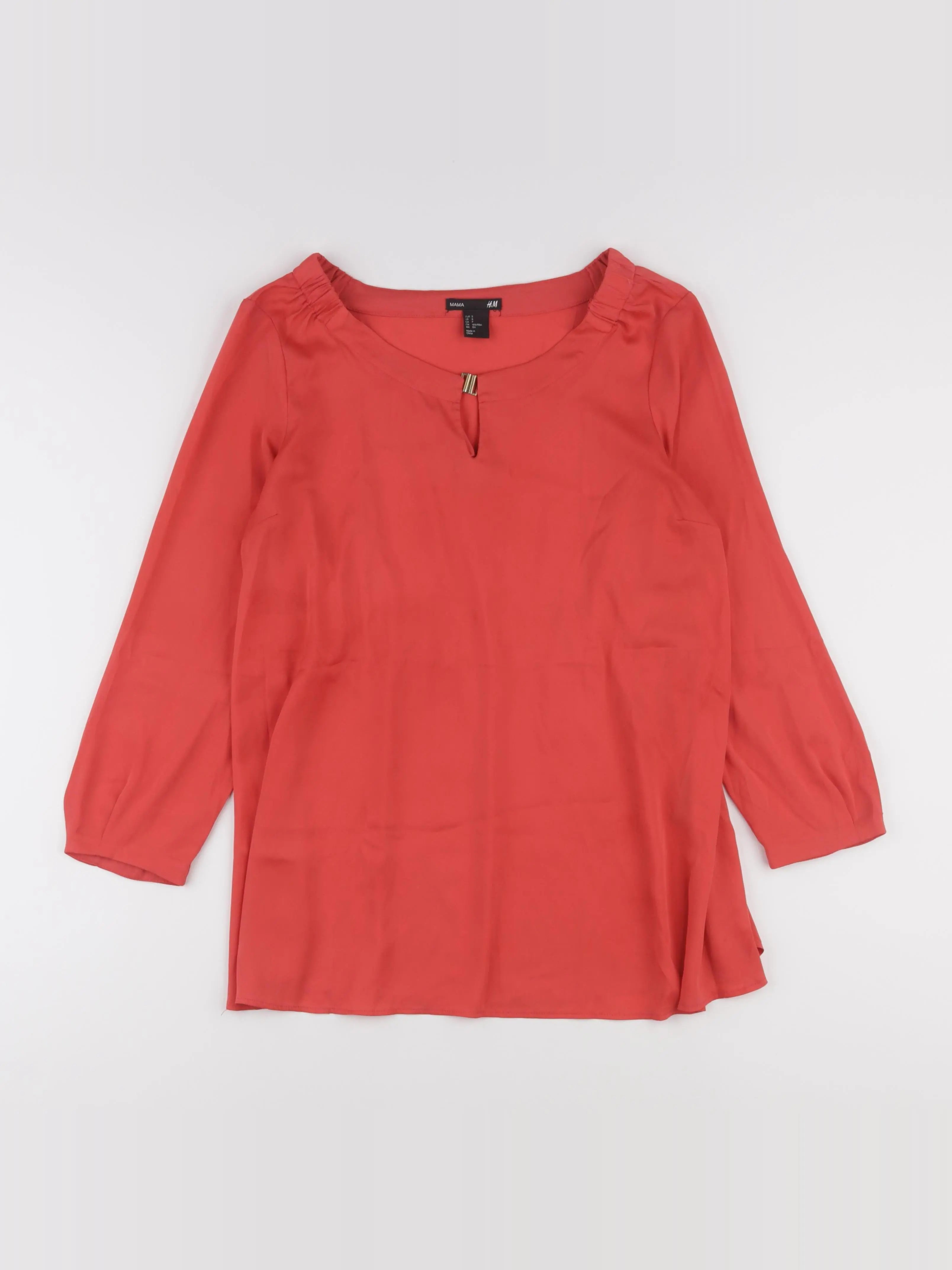 H&M - blouse grossesse rouge - s