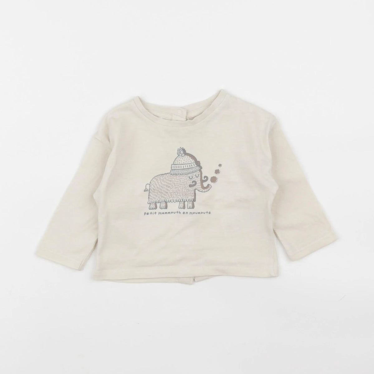 Vertbaudet - tee-shirt beige - 9 mois