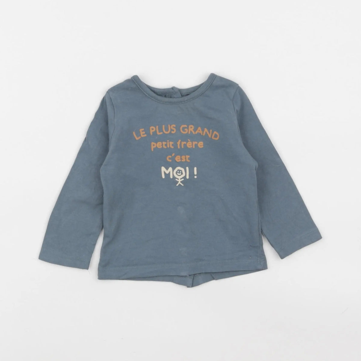 Vertbaudet - tee-shirt bleu - 6 mois