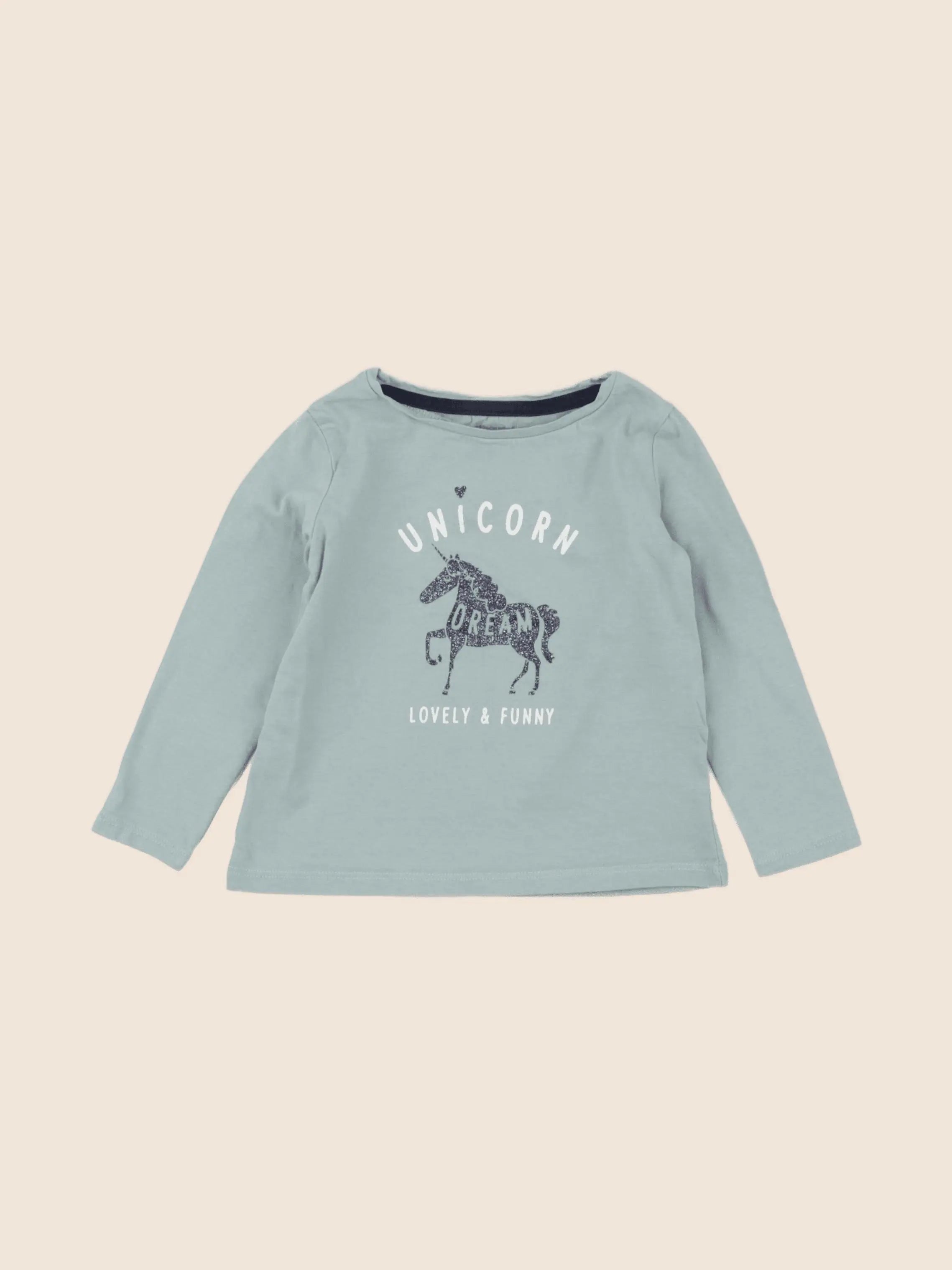Vertbaudet - tee-shirt vert - 2 ans
