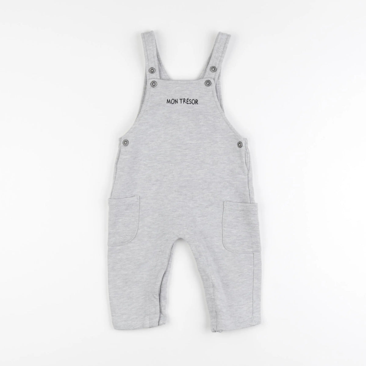 Vertbaudet - salopette gris - 12 mois