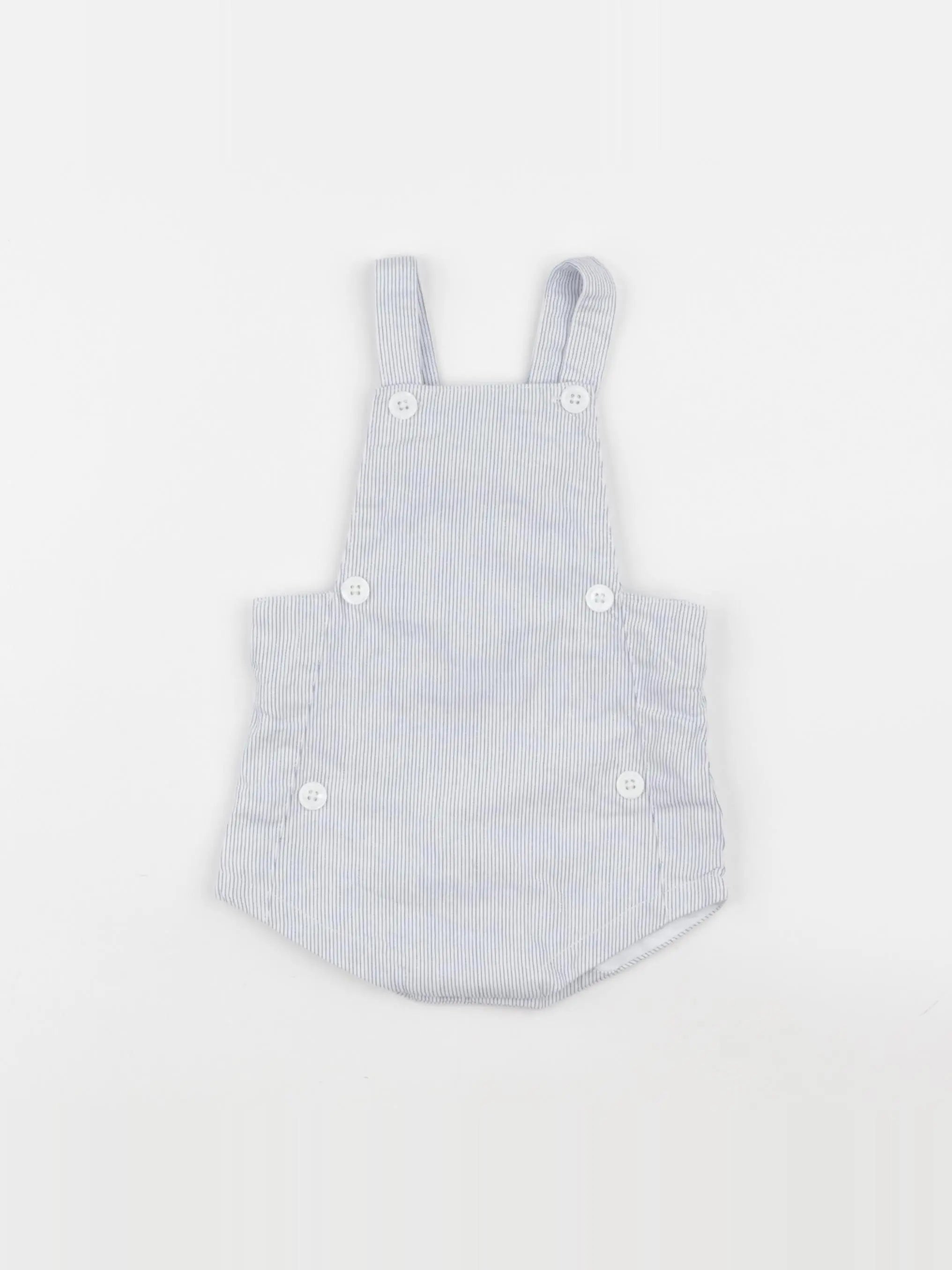 Cyrillus - salopette bleu, blanc - 6 mois