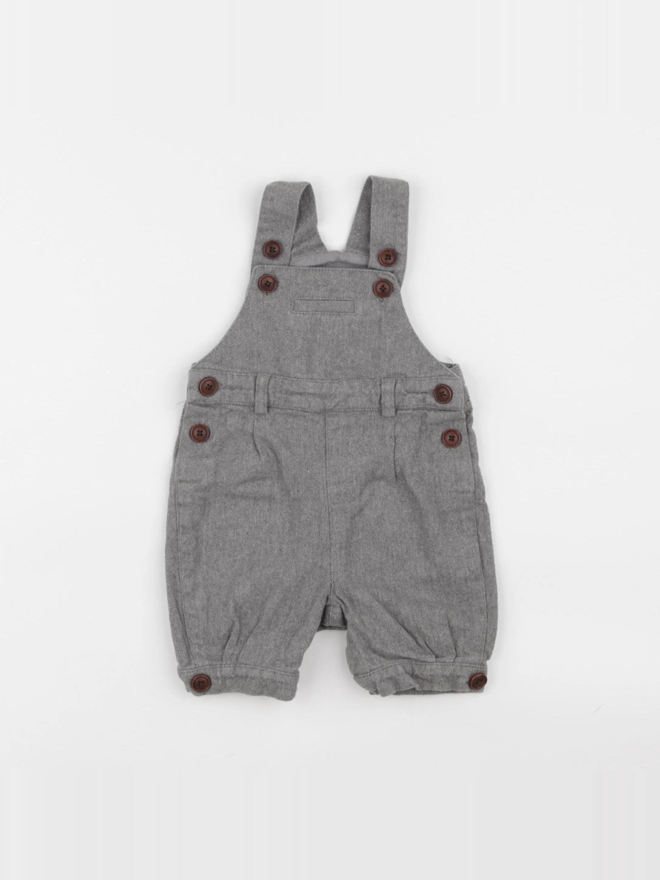 Cyrillus - salopette gris - 6 mois
