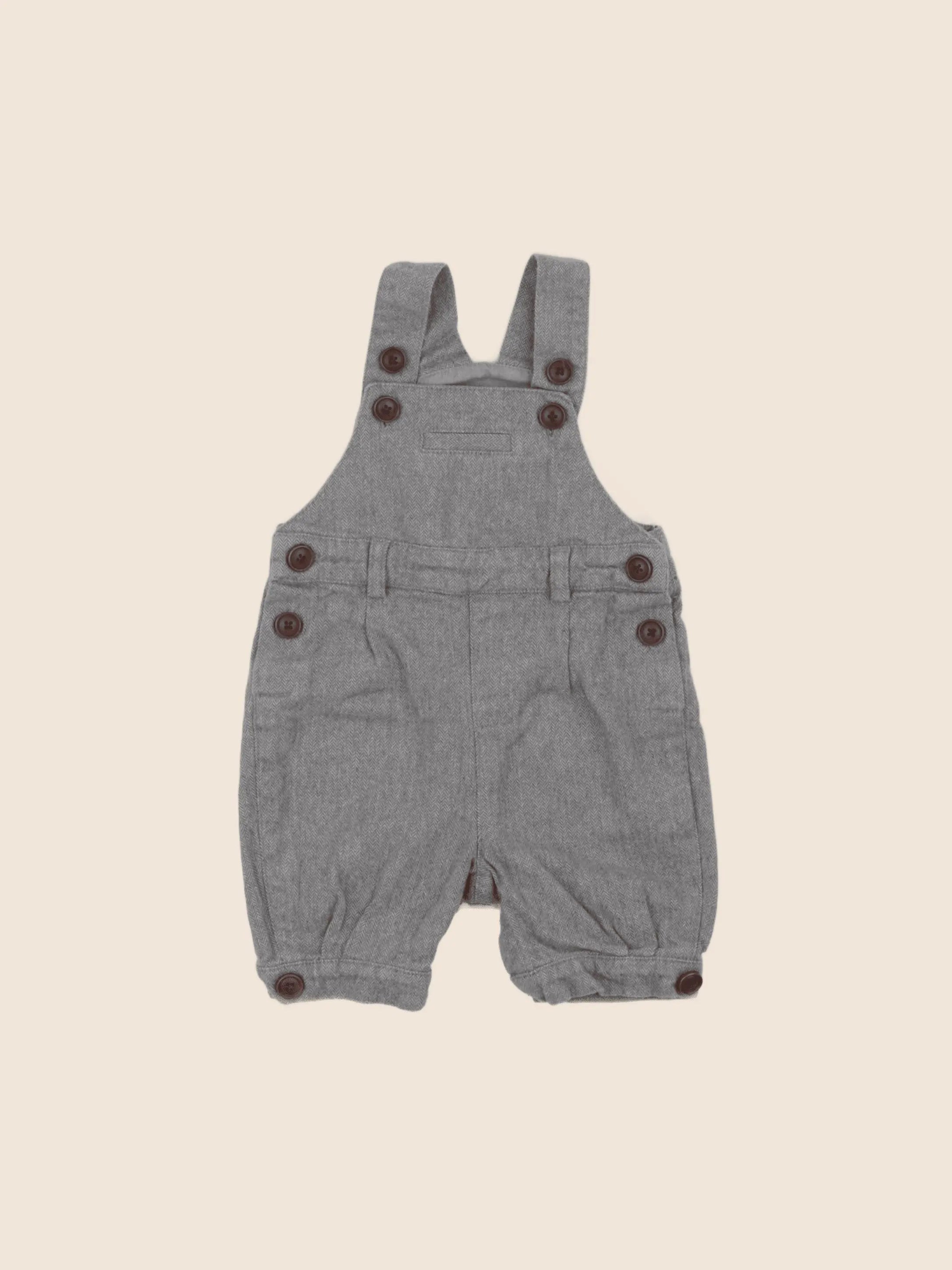 Cyrillus - salopette gris - 6 mois