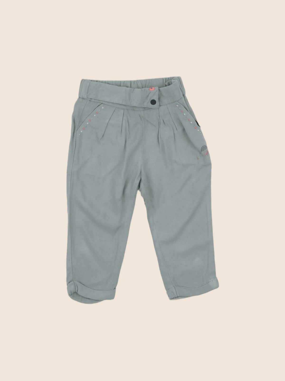IKKS - pantalon vert - 12 mois