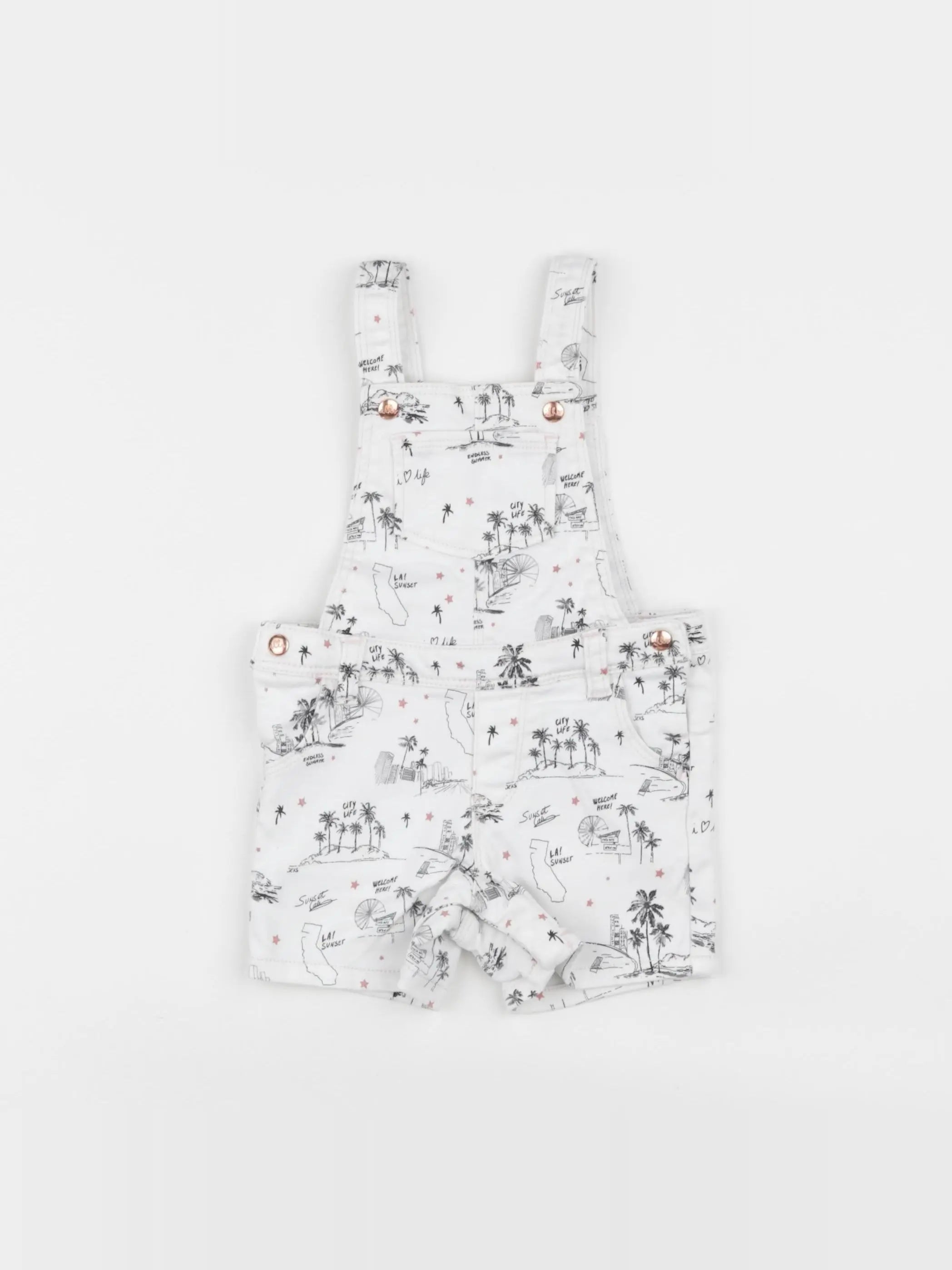 IKKS - salopette blanc, rose - 12 mois