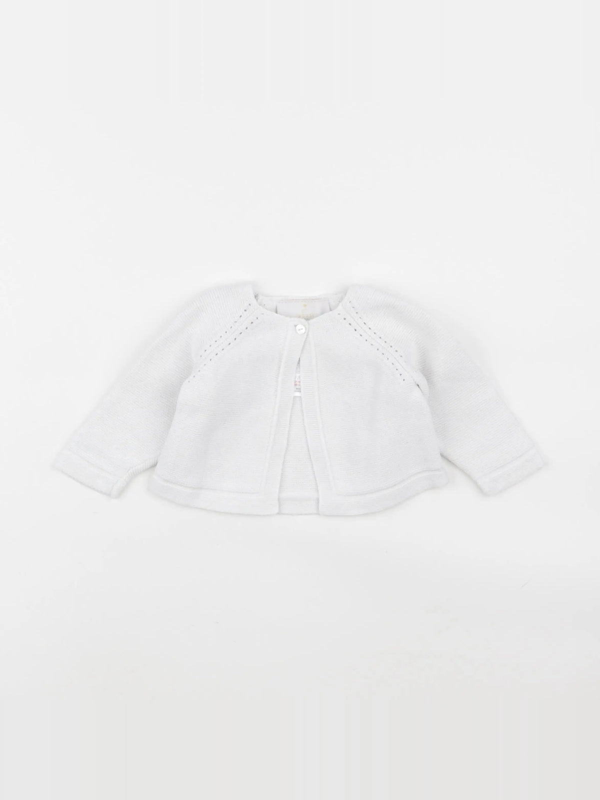 Jacadi - gilet blanc - 6 mois