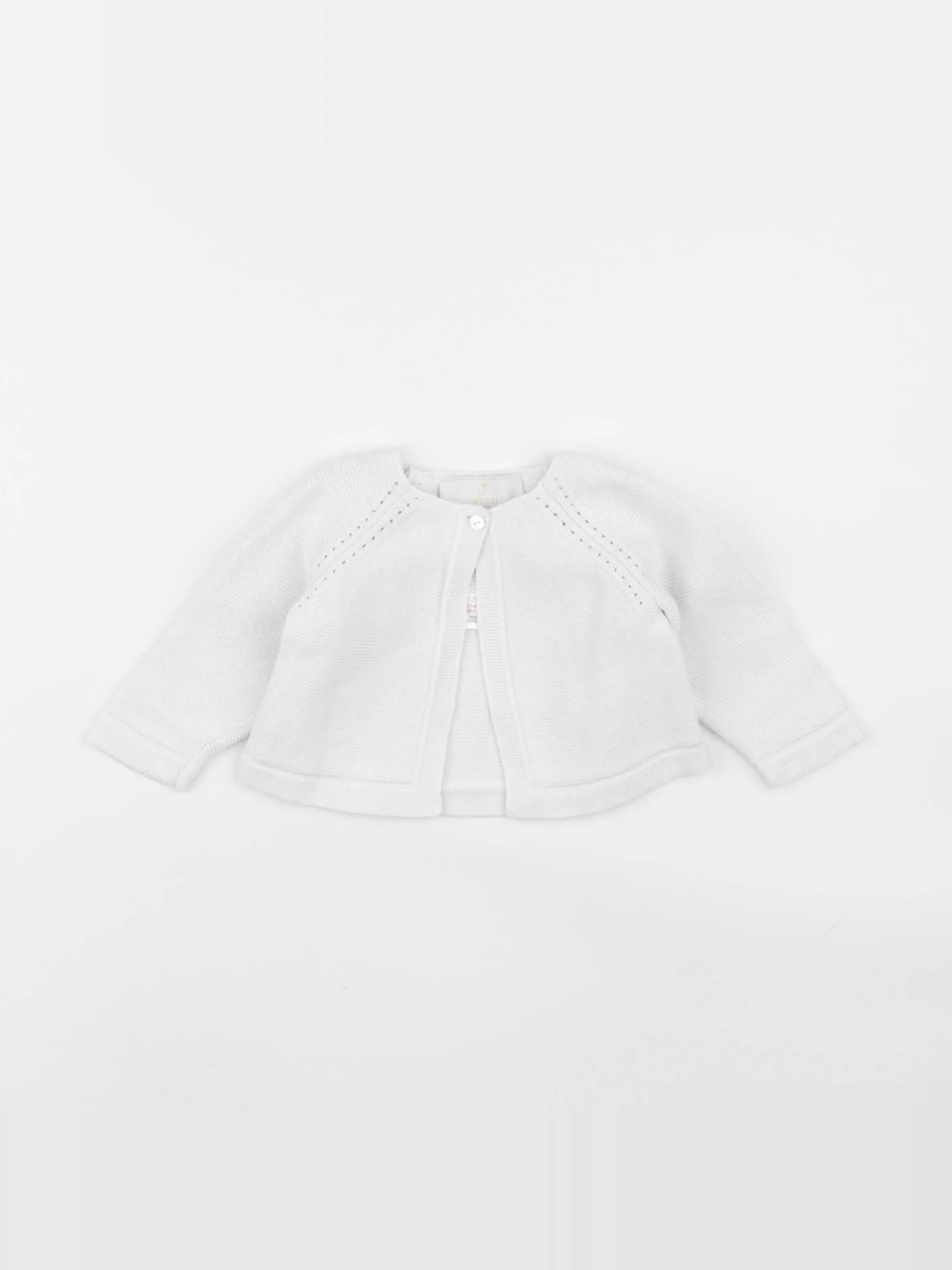Jacadi - gilet blanc - 6 mois