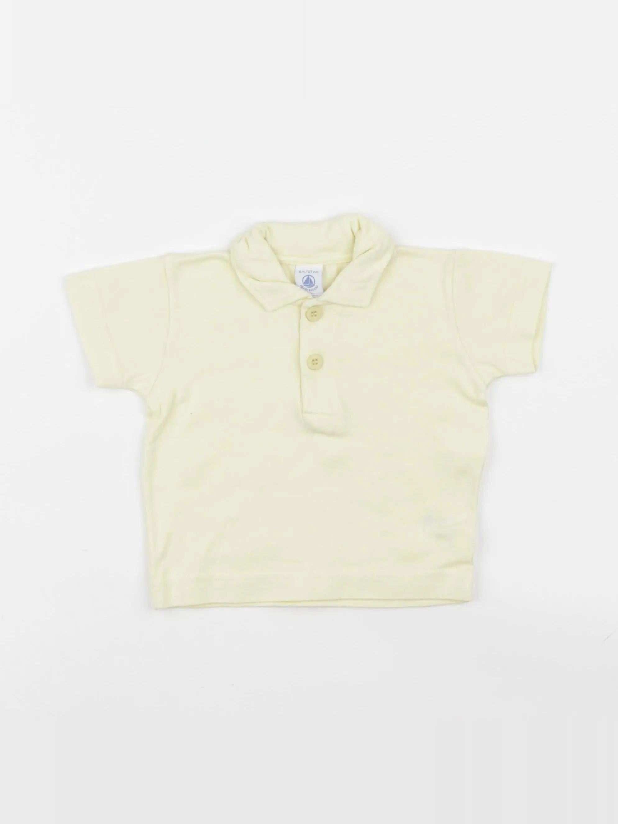 Petit Bateau - polo jaune - 6 mois