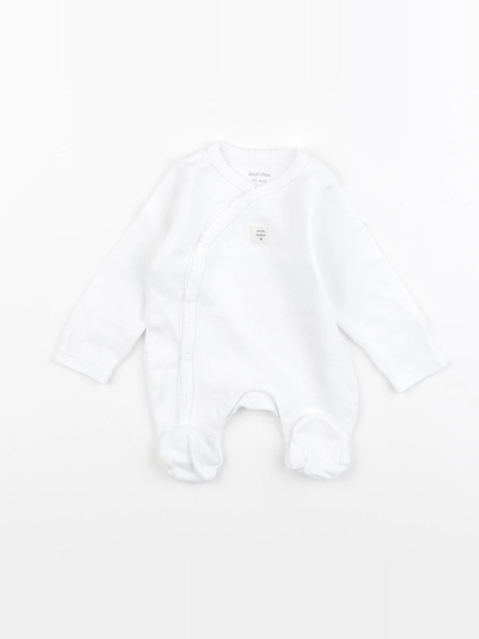 Boutchou - pyjama coton blanc - Prématuré