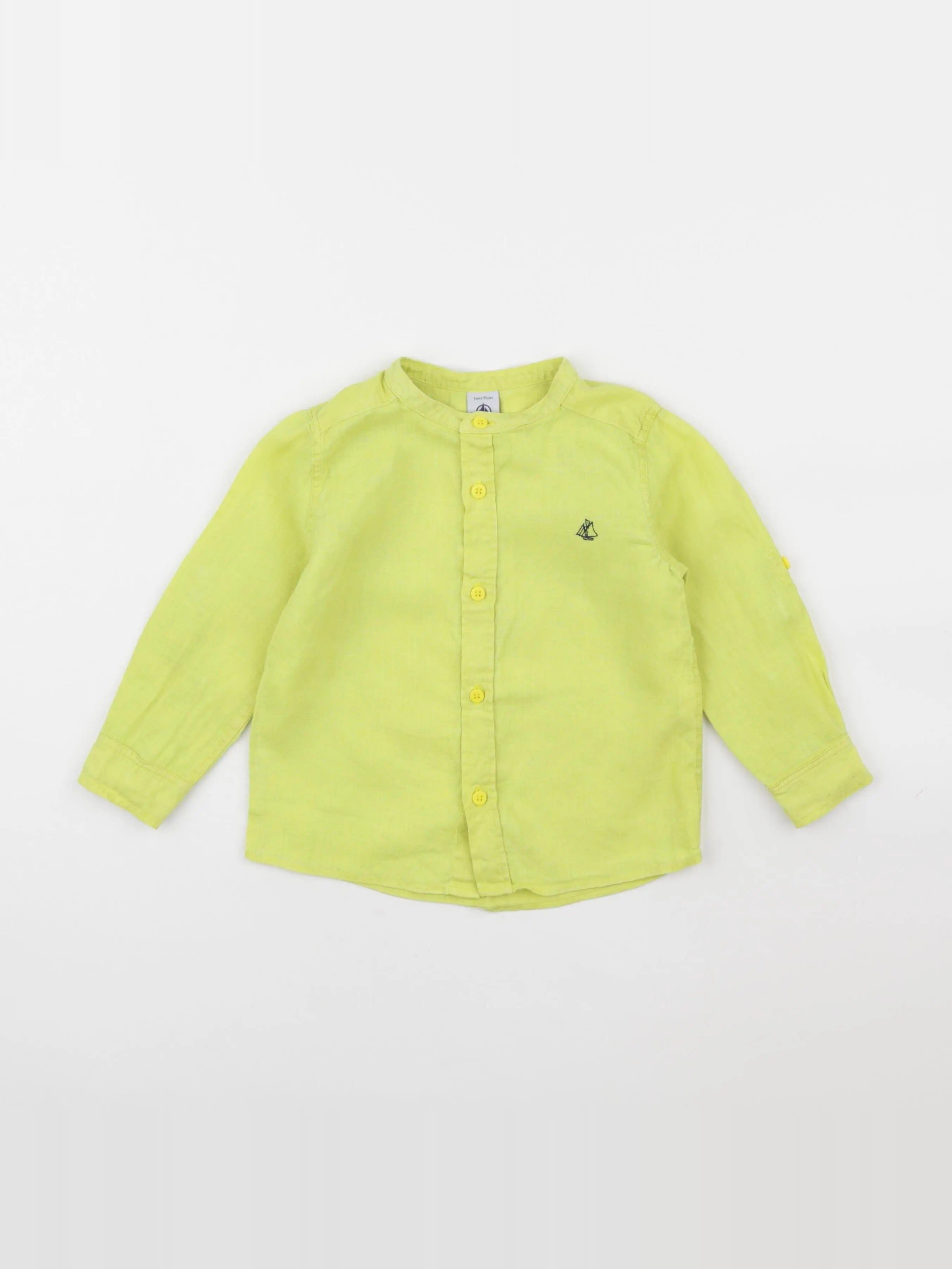 Petit Bateau - chemise jaune - 3 ans