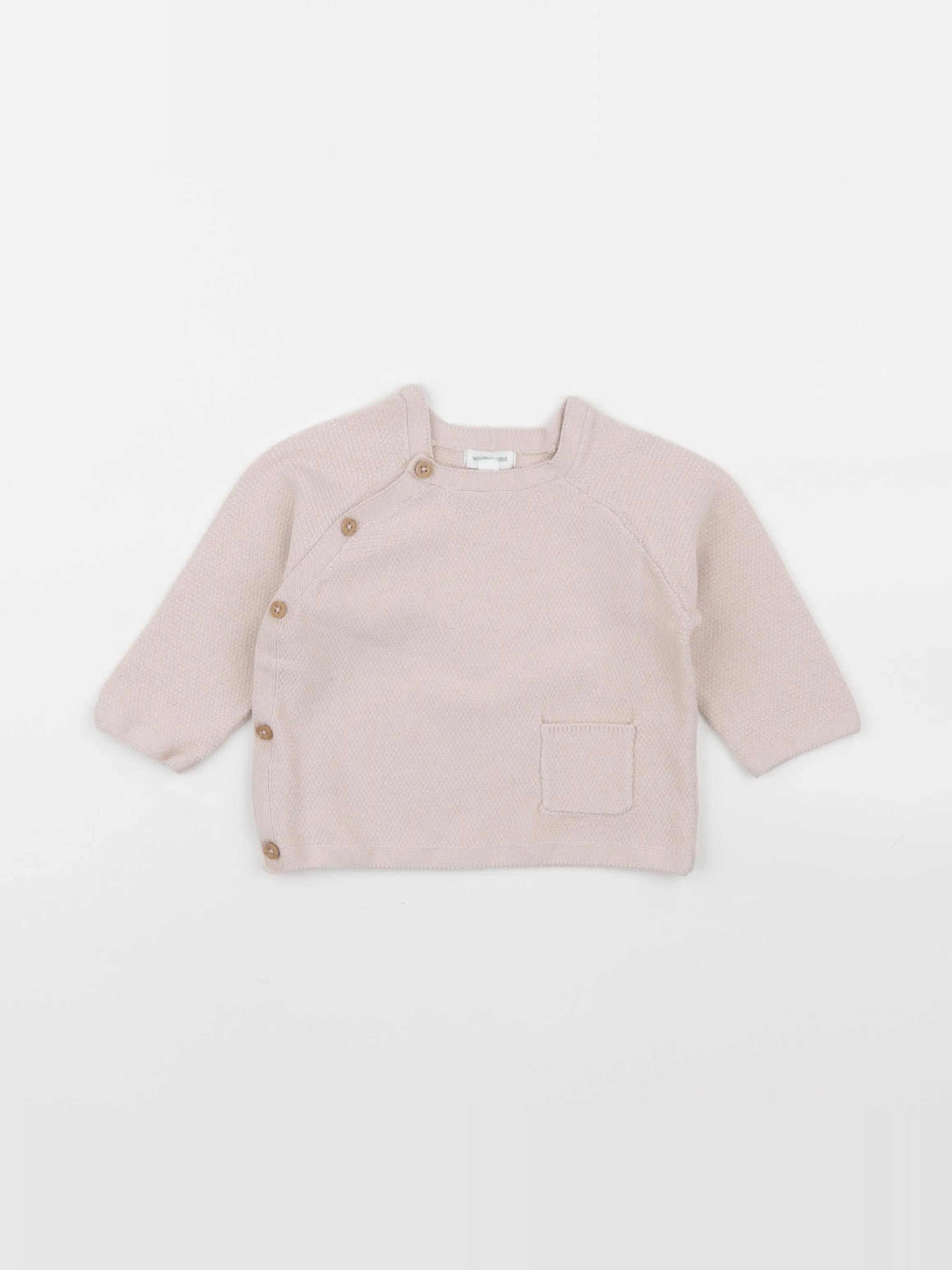 Vertbaudet - gilet rose - 12 mois
