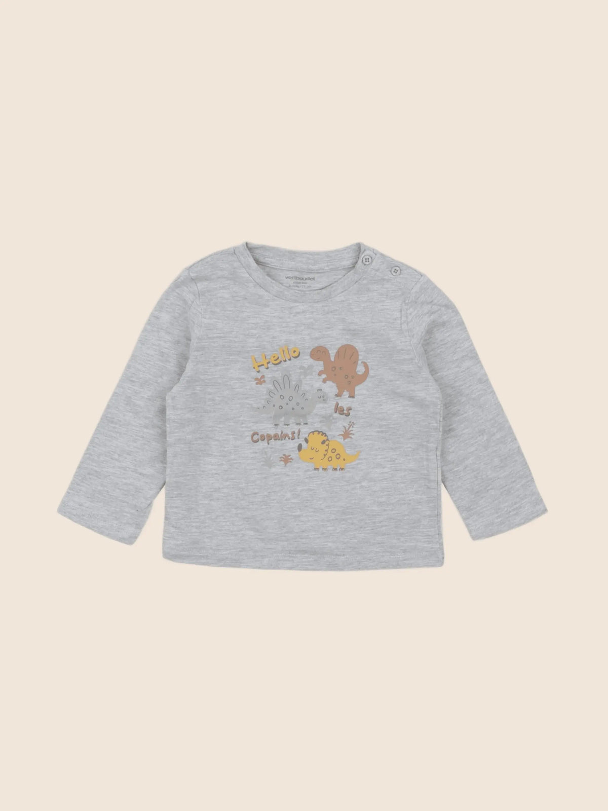 Vertbaudet - tee-shirt gris - 9 mois
