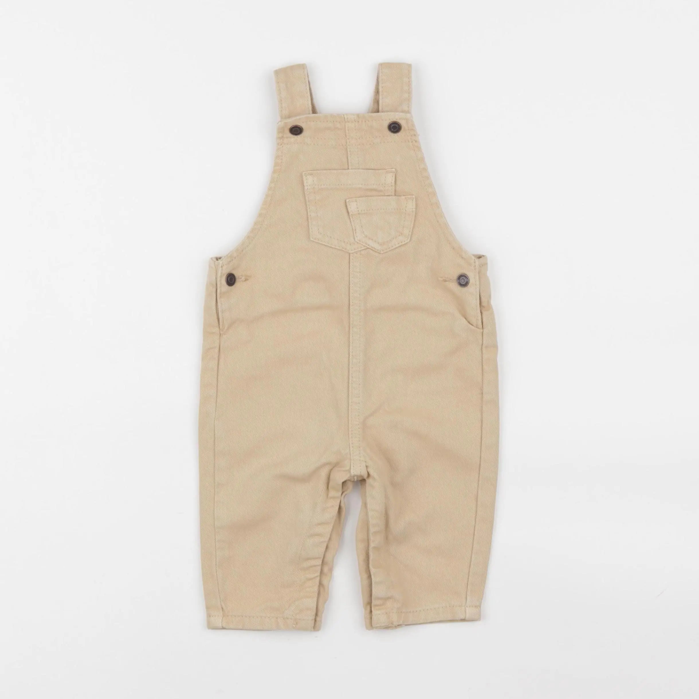 Vertbaudet - salopette beige - 6 mois