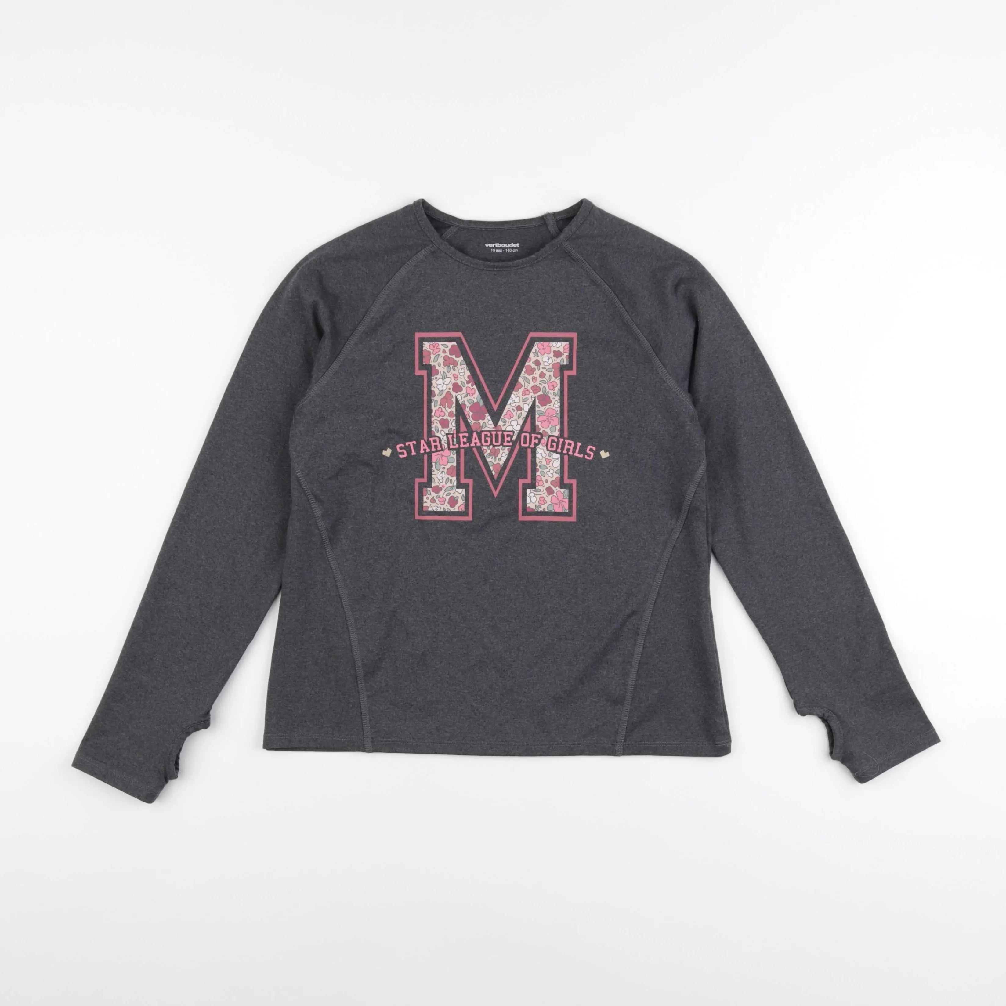 Vertbaudet - tee-shirt gris - 10 ans