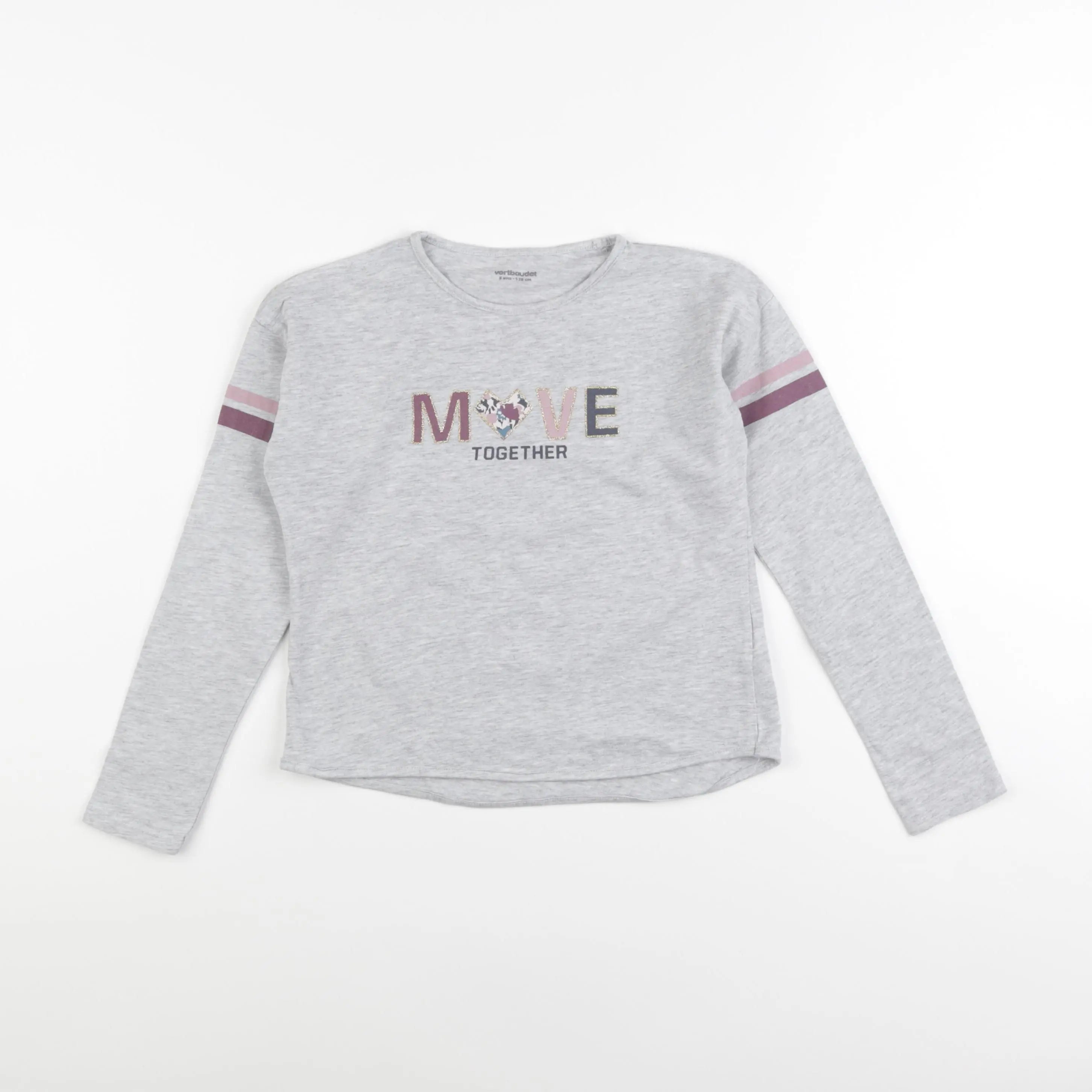 Vertbaudet - tee-shirt gris - 8 ans