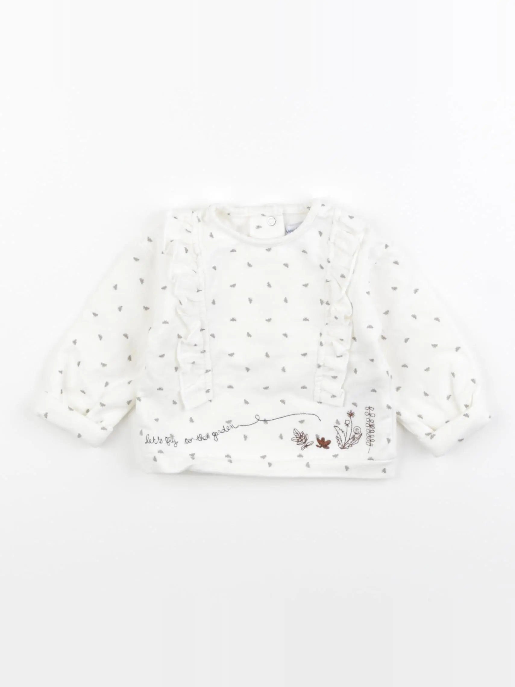 Vertbaudet - sweat blanc - 6 mois