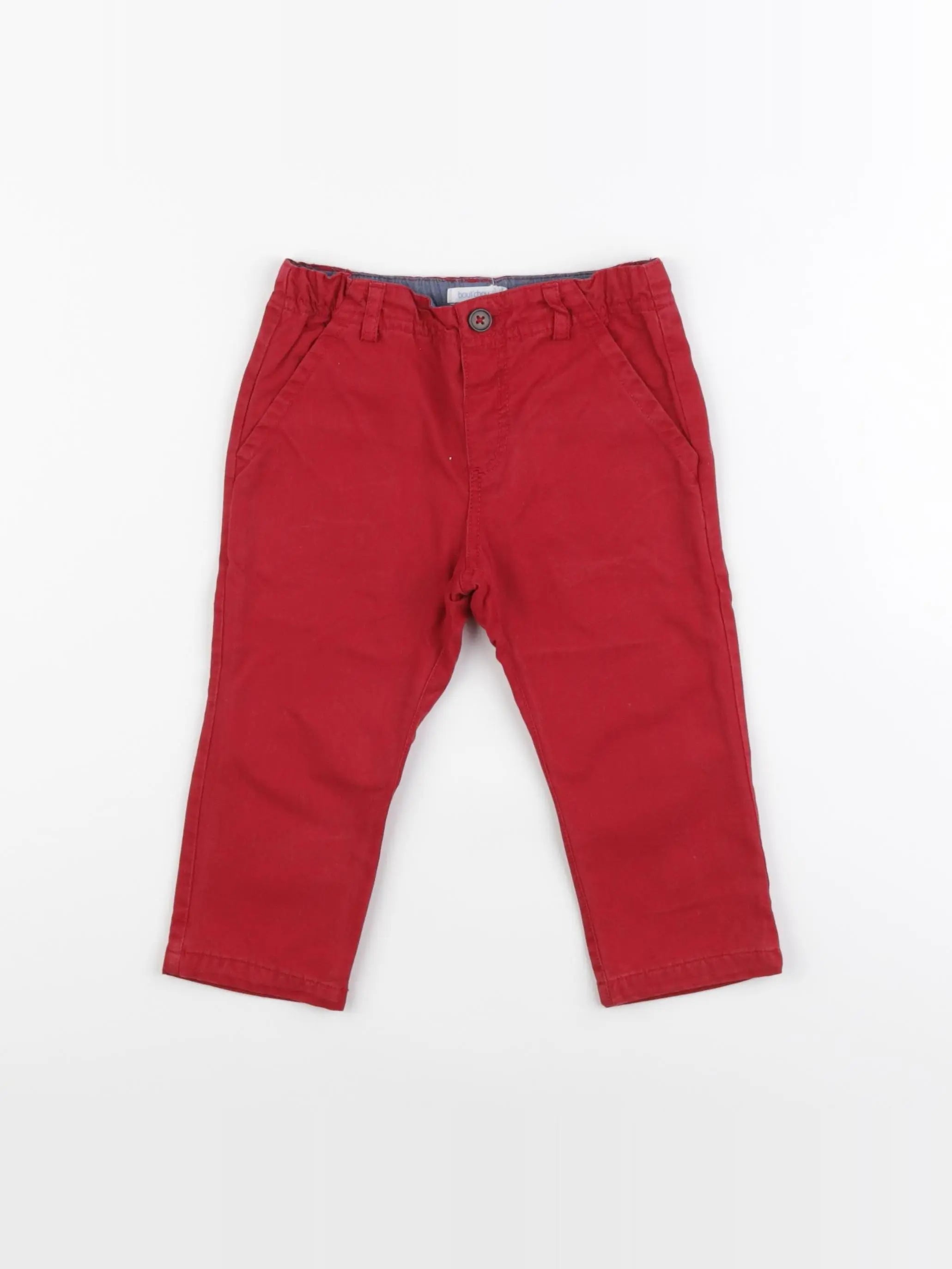 Boutchou - pantalon rouge - 12 mois