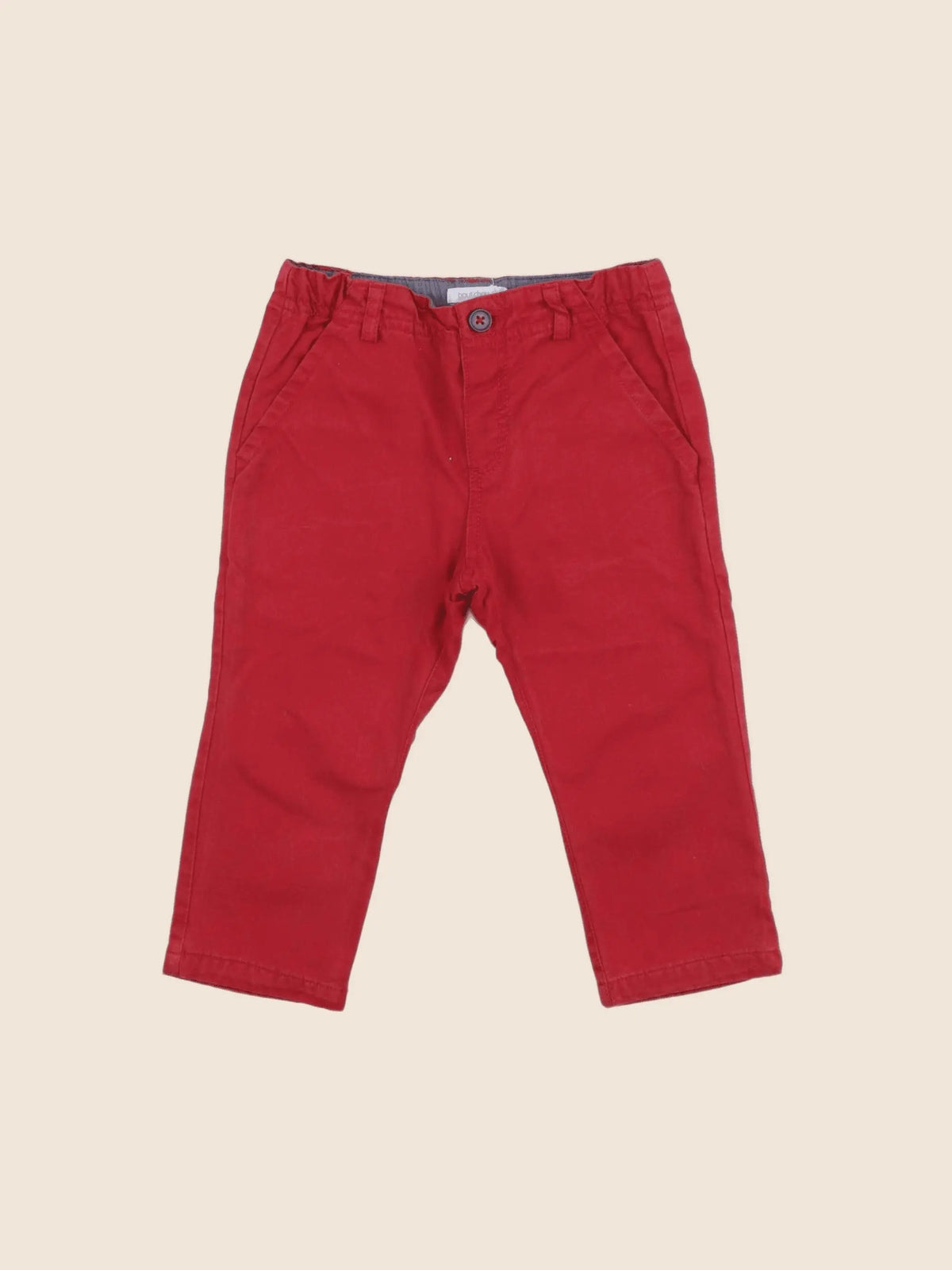 Boutchou - pantalon rouge - 12 mois