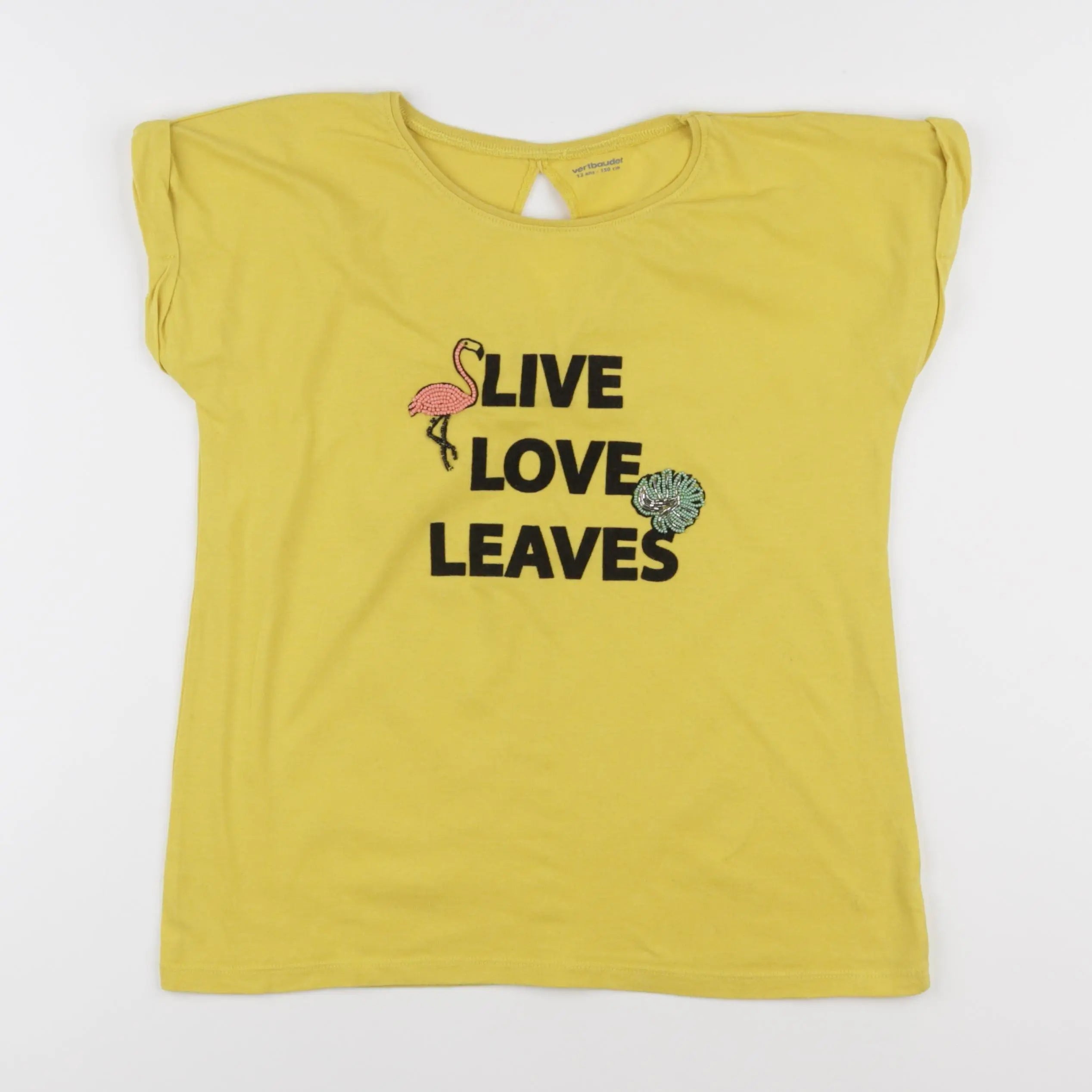 Vertbaudet - tee-shirt jaune - 12 ans