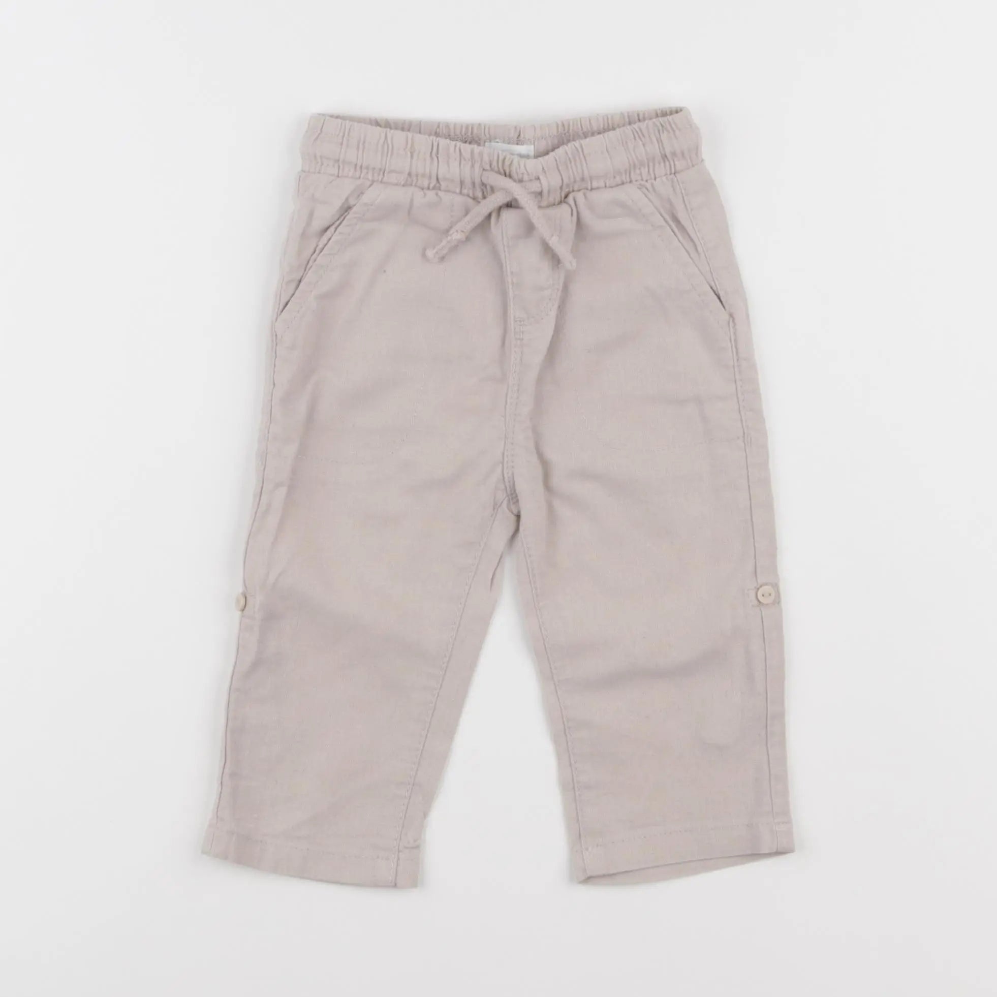 Vertbaudet - pantalon beige - 9 mois