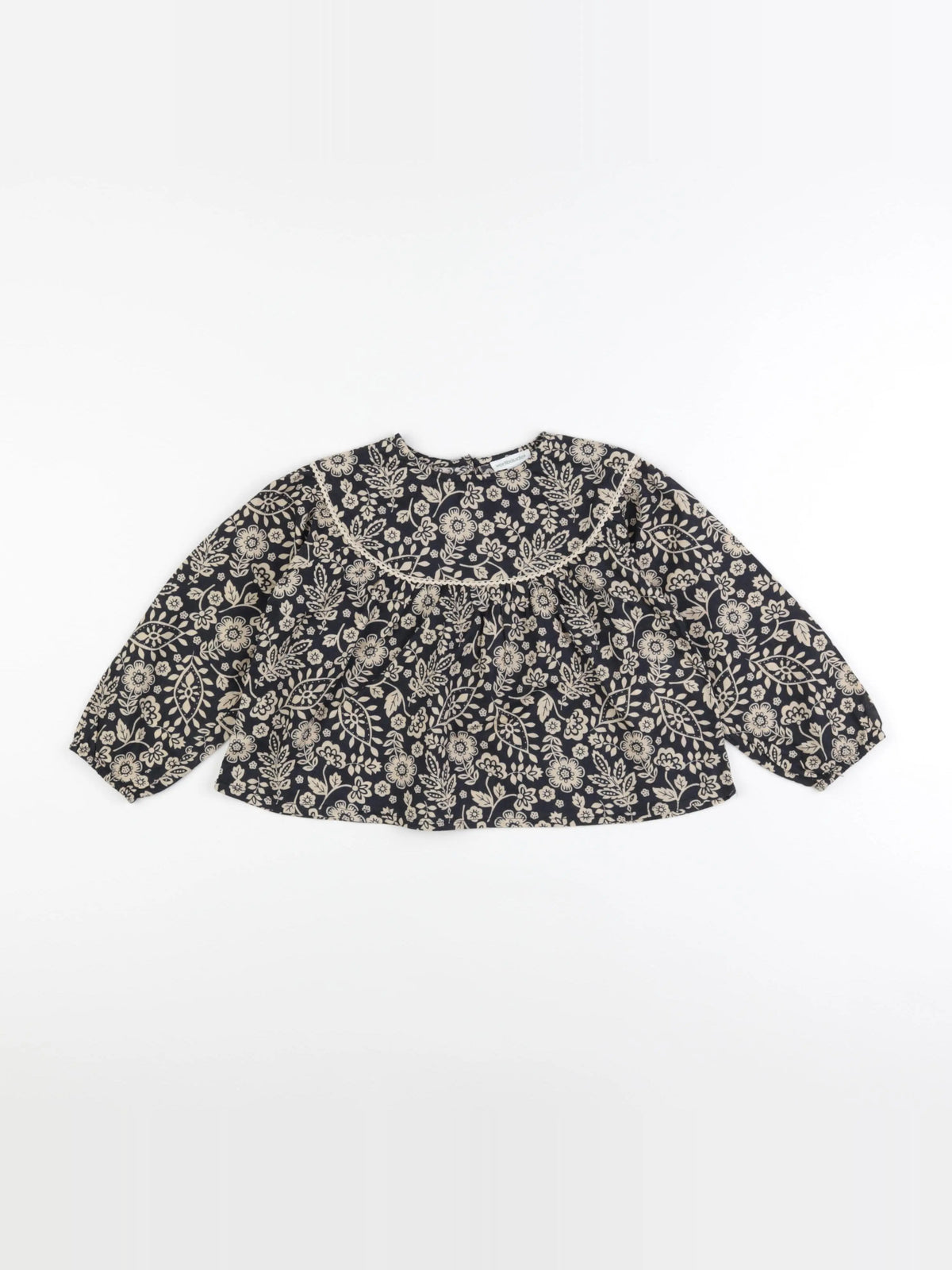 Vertbaudet - blouse bleu, beige - 3 ans