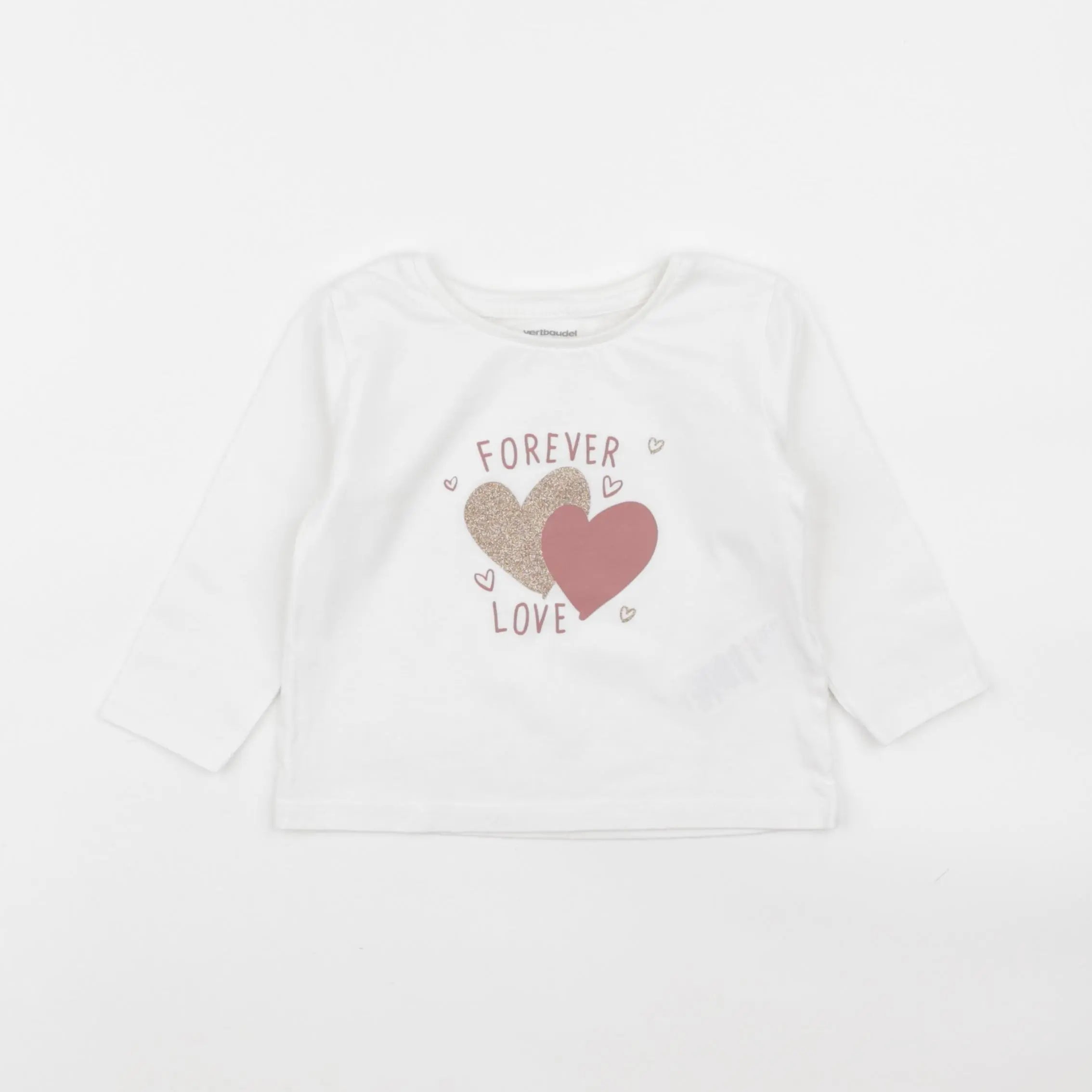Vertbaudet - tee-shirt blanc - 2 ans