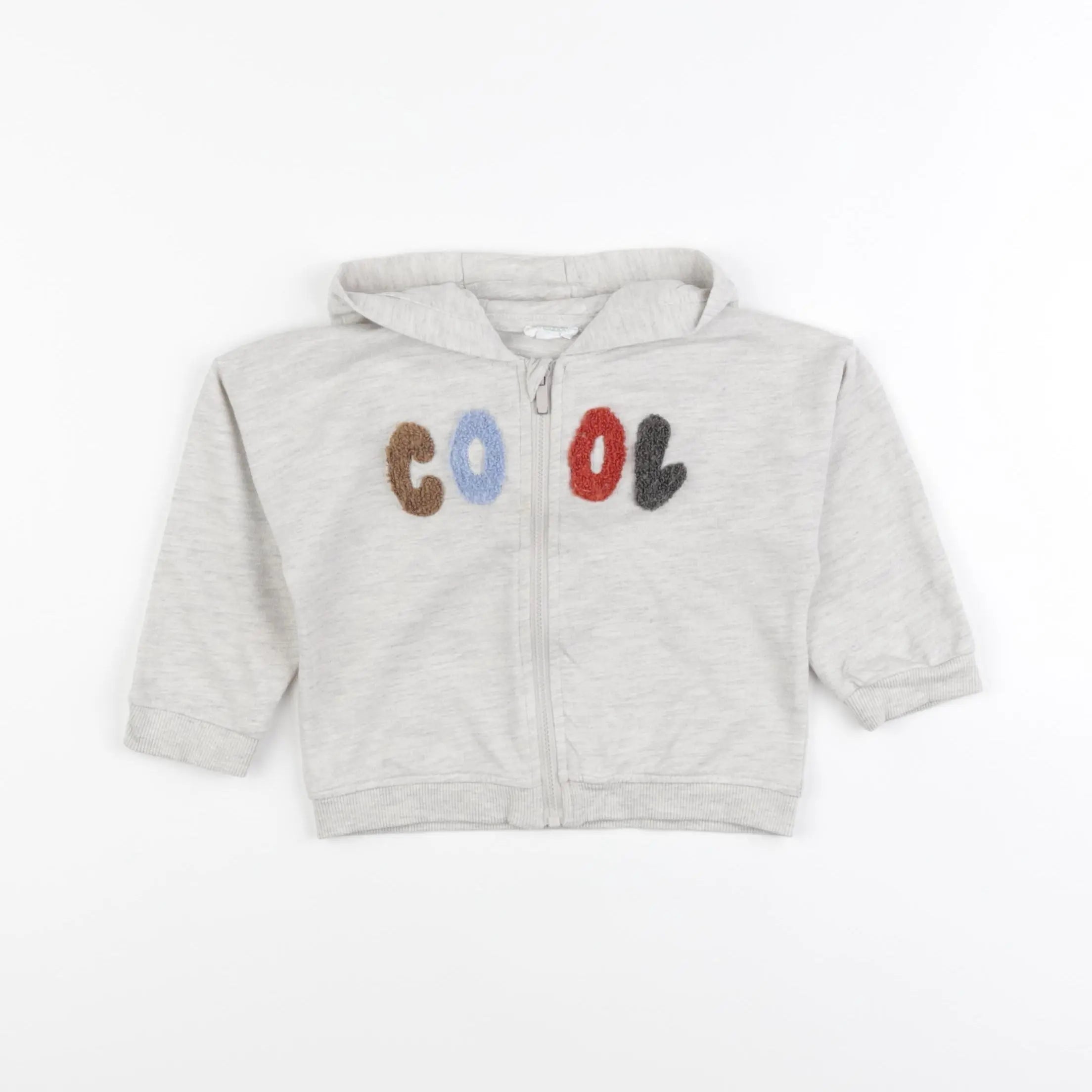 Vertbaudet - sweat gris - 12 mois