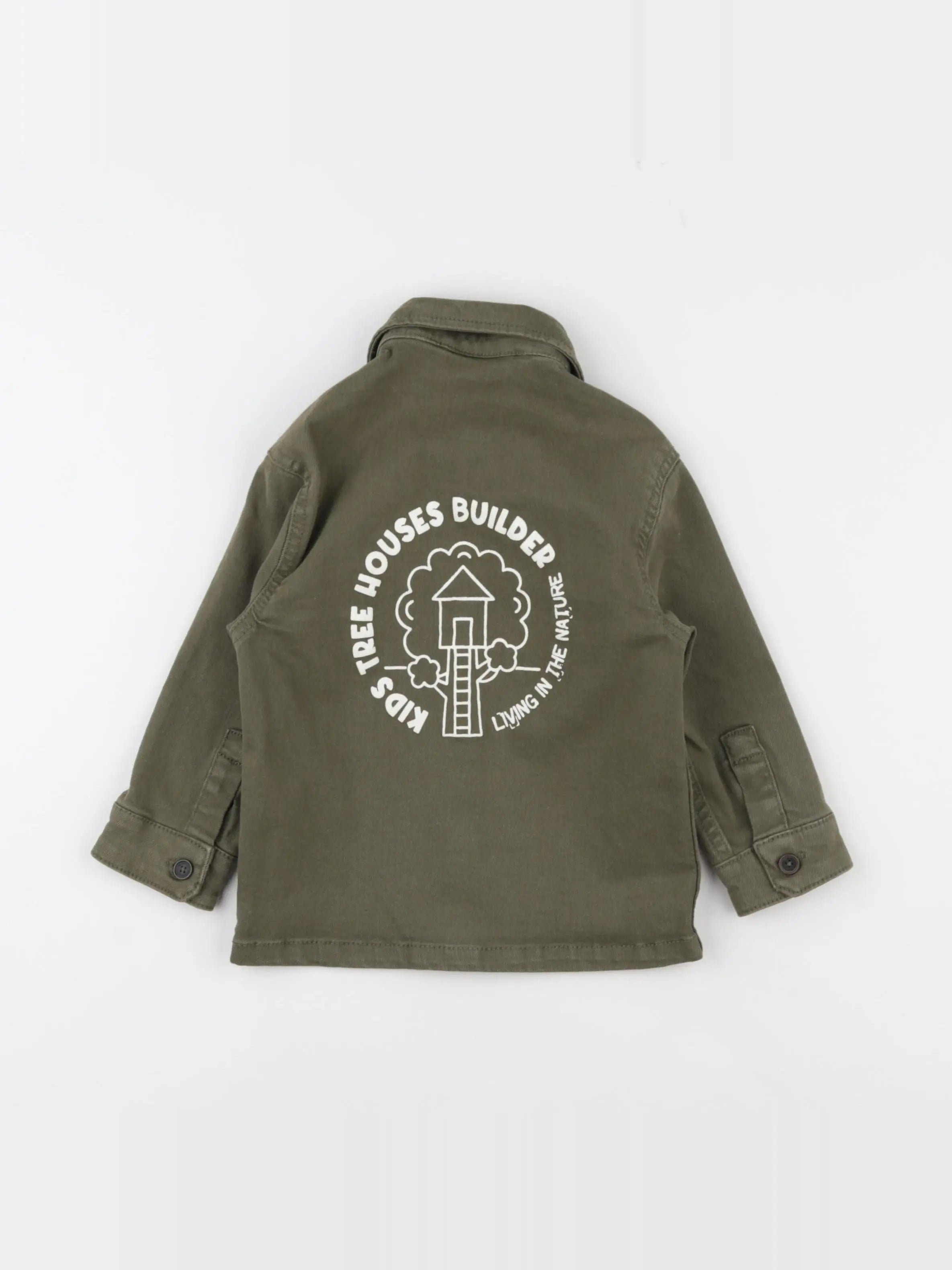 Vertbaudet - veste imprimé au dos vert - 2 ans