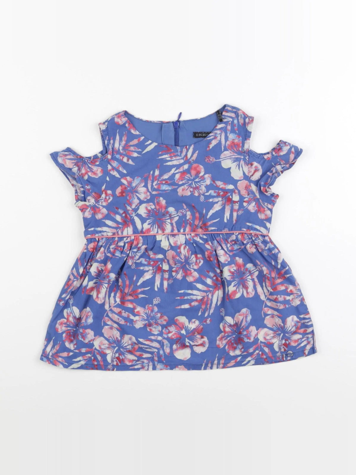 IKKS - blouse bleu, rose - 8 ans