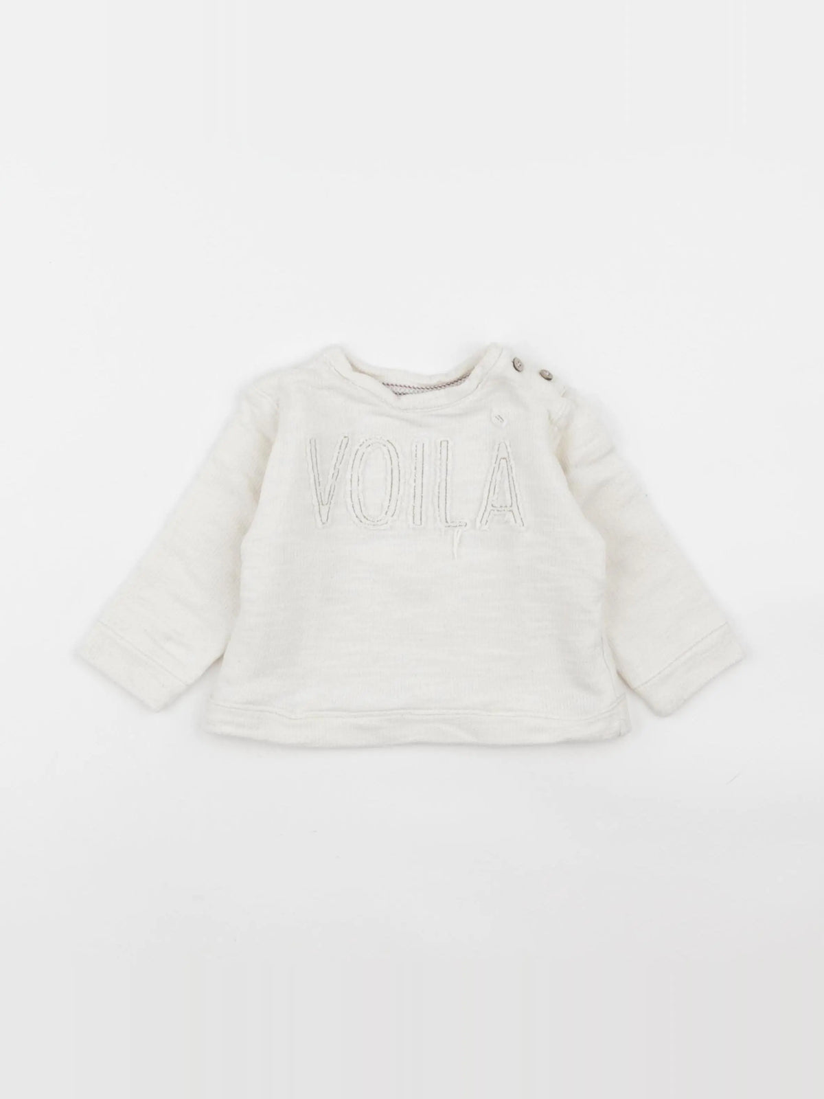 Zara - sweat beige - 9/12 mois